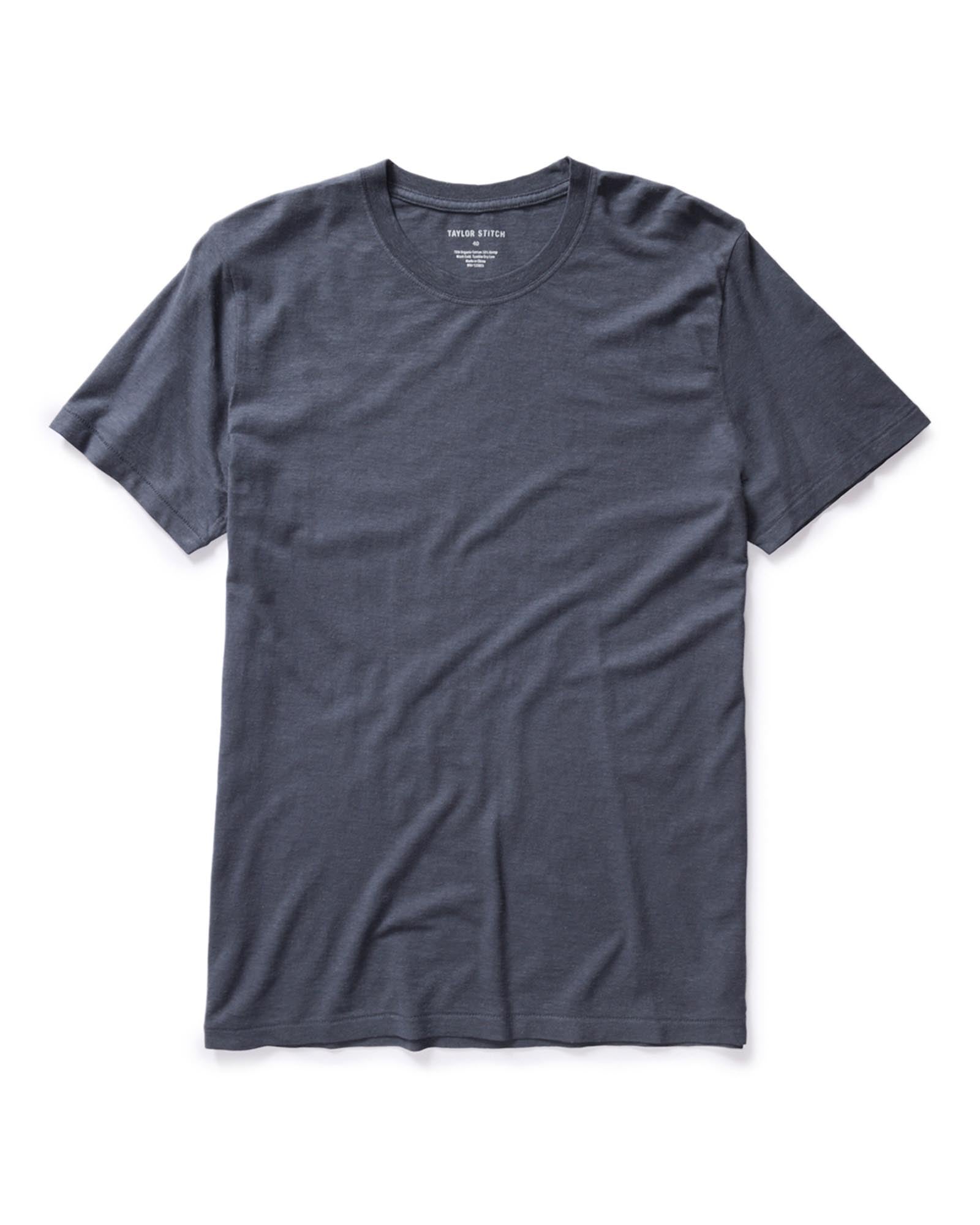 flatlay of The Cotton Hemp Tee in Navy, Knits by Taylor Stitch