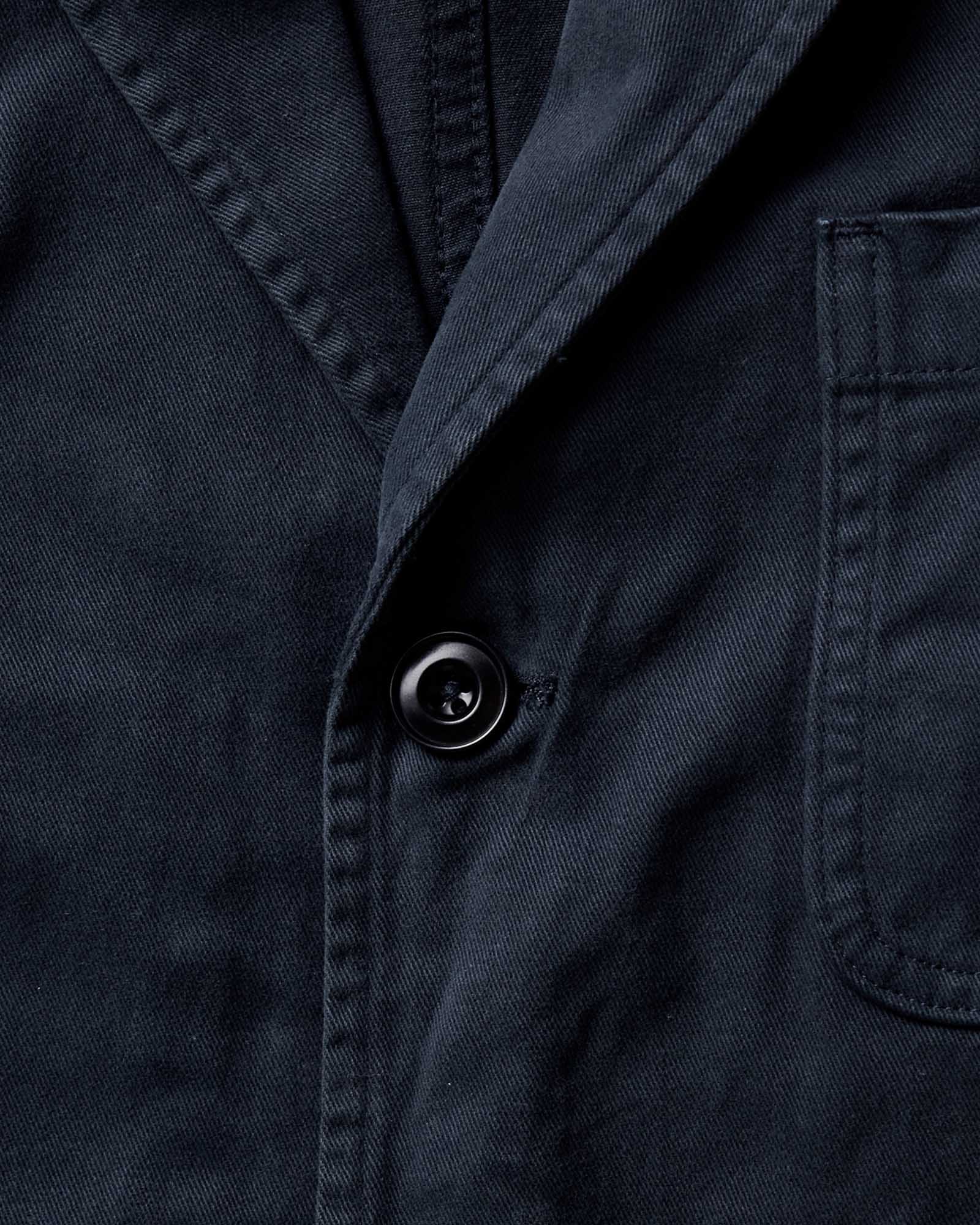flatlay of the back of The Foundation Sportcoat in Organic Navy Twill, Outerwear by Taylor Stitch