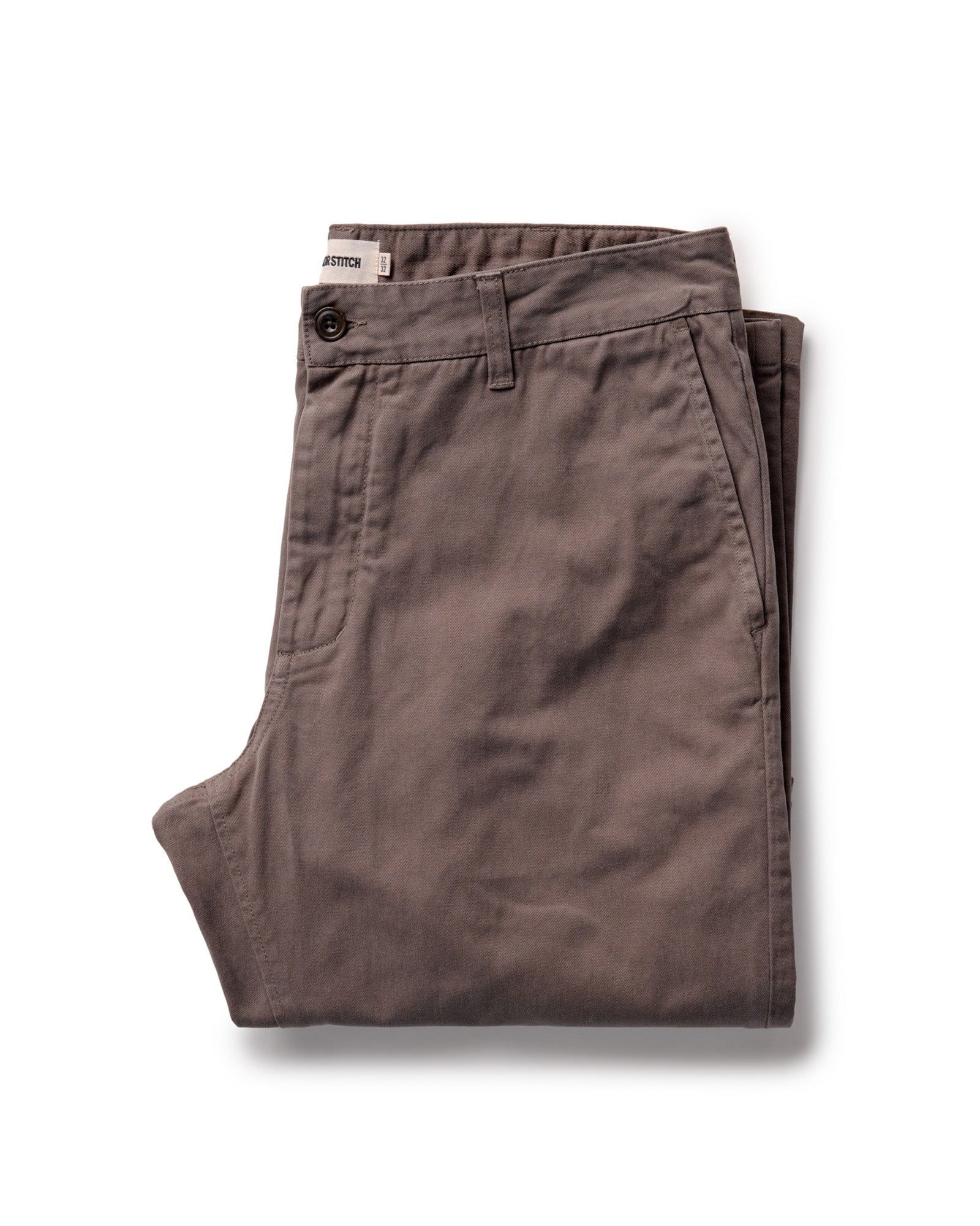 folded flatlay of The Democratic Foundation Pant in Organic Espresso, Bottoms by Taylor Stitch