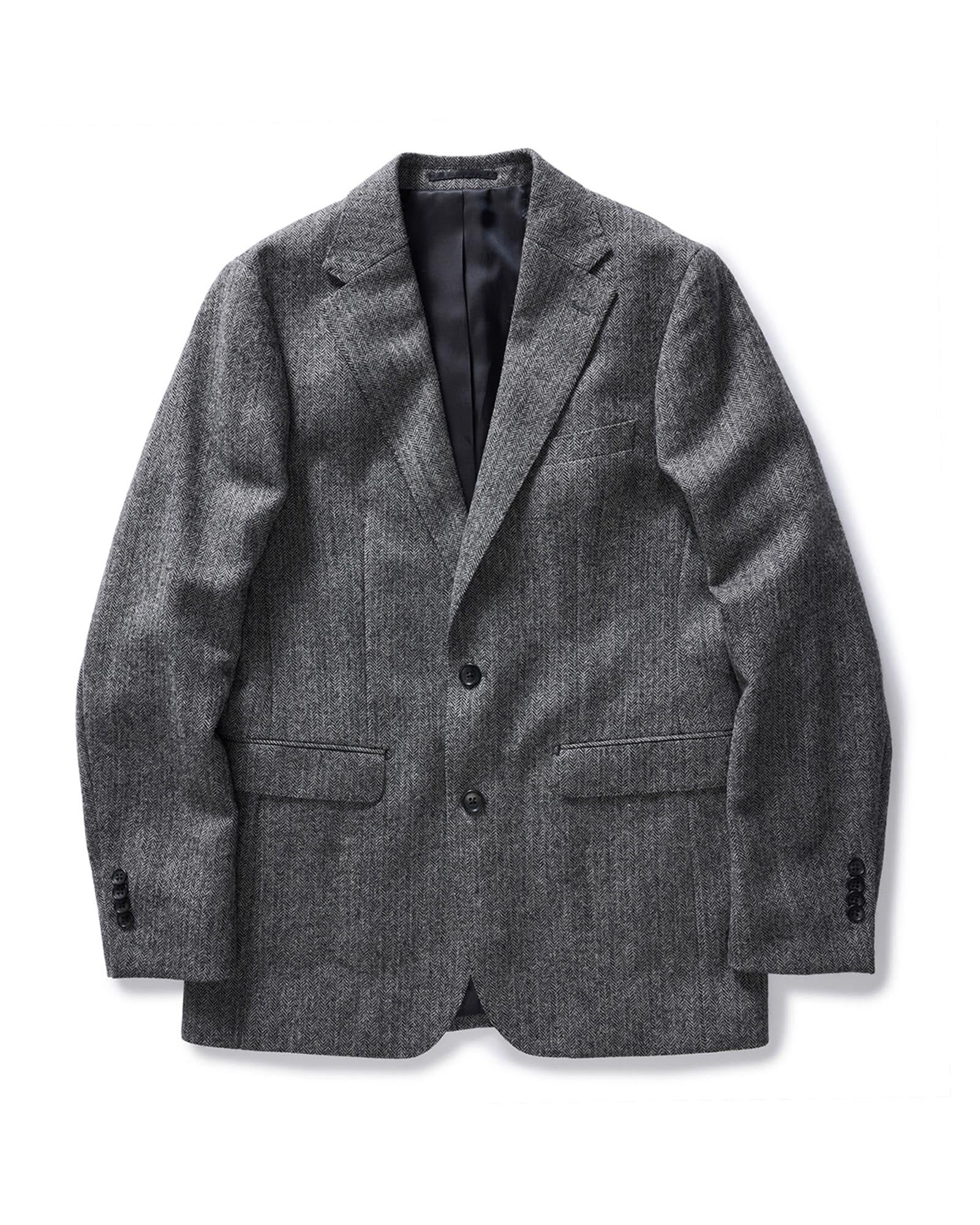 flatlay of The Stevens Sportcoat in Slate Herringbone Wool, Outerwear by Taylor Stitch