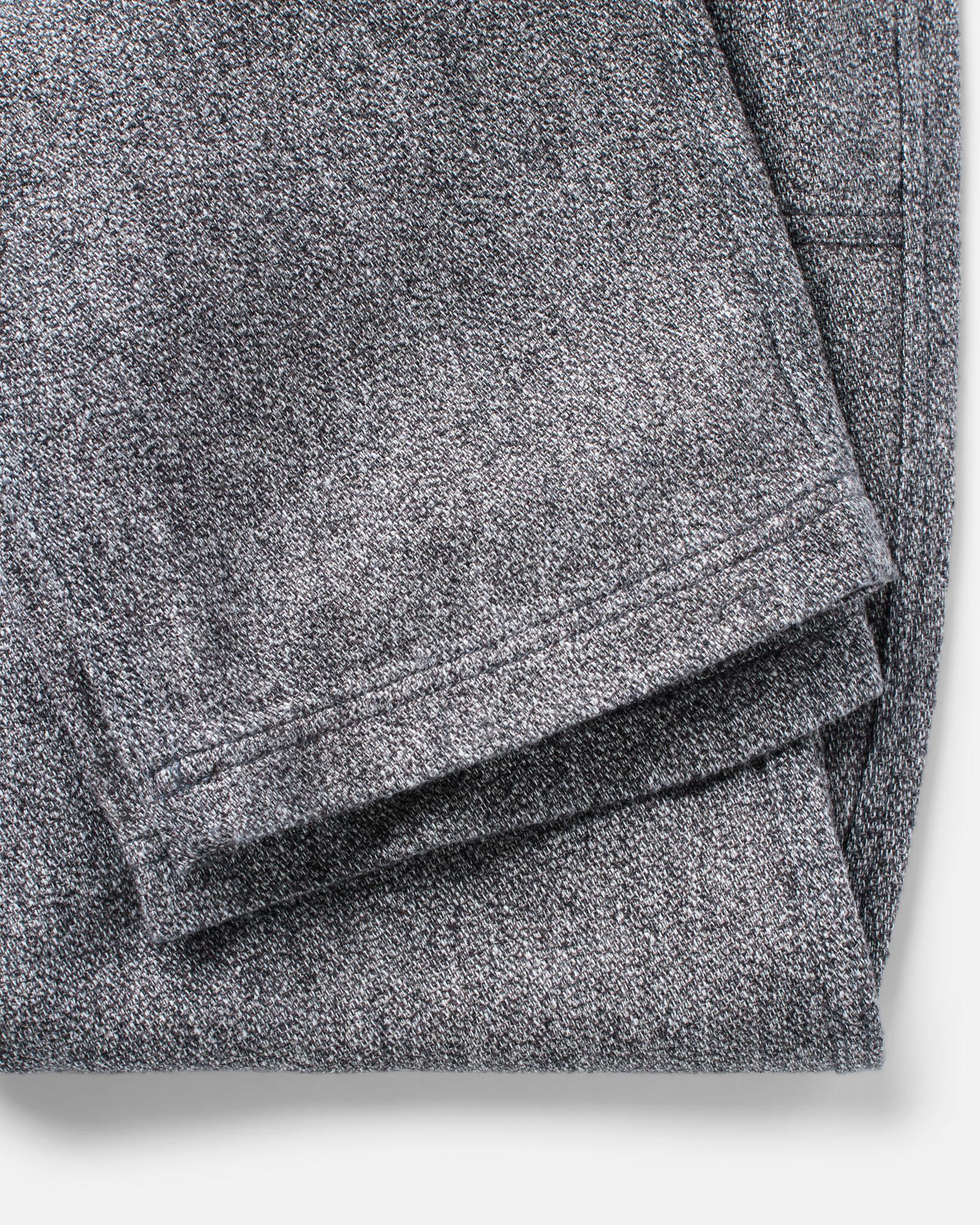 material shot of the hem on The Breakwater Pant in Grey Marl Hemp, Bottoms by Taylor Stitch