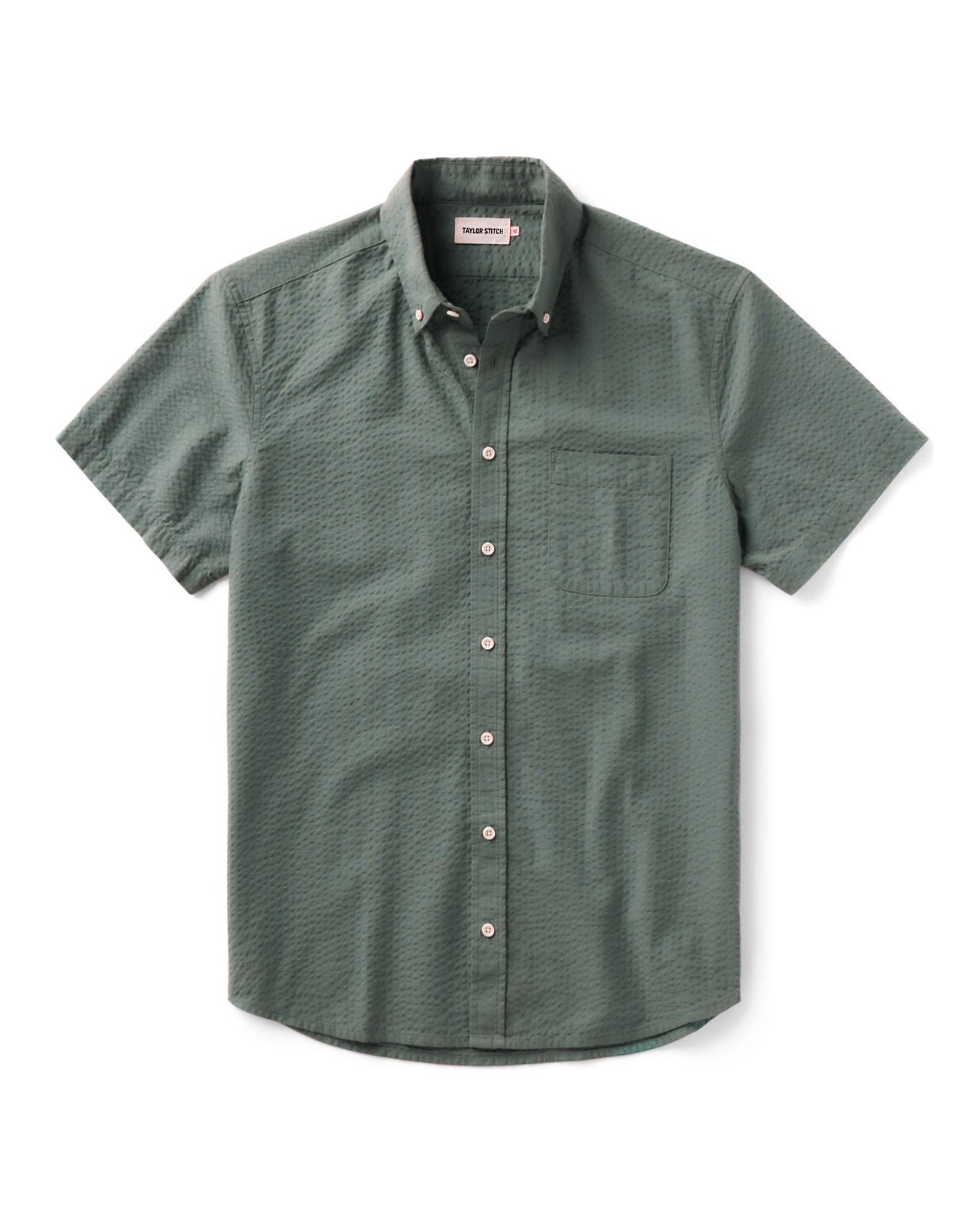 The Short Sleeve Jack in Deep Sea Seersucker: Featured Image, Wovens by Taylor Stitch