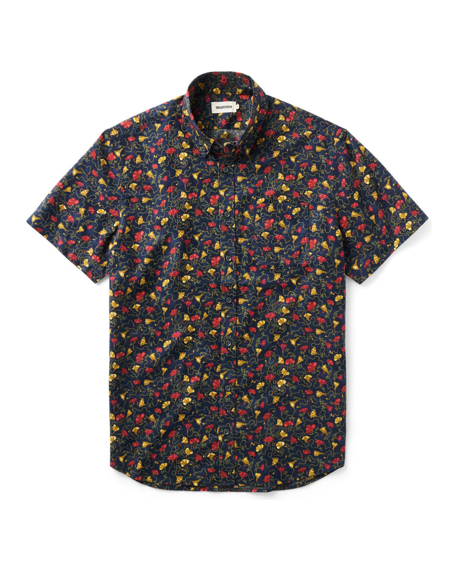 flatlay of The Short Sleeve Jack in Vintage Bloom, Wovens by Taylor Stitch
