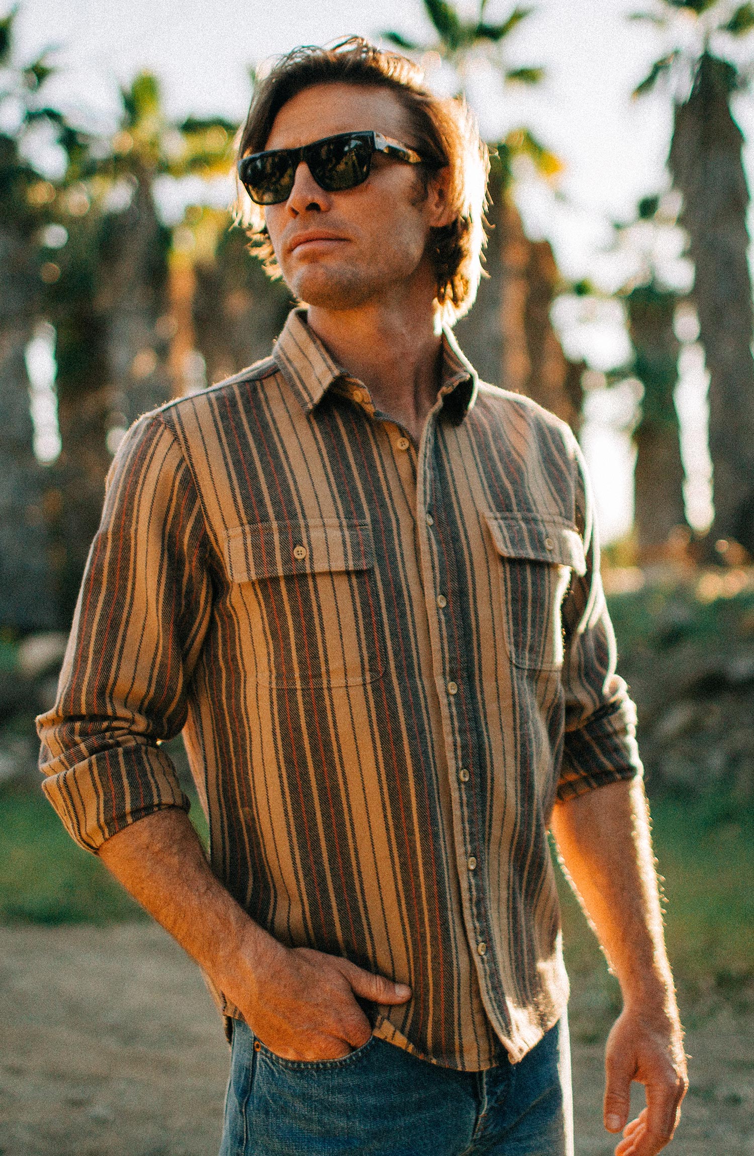 The Ledge Shirt in Sunset Stripe