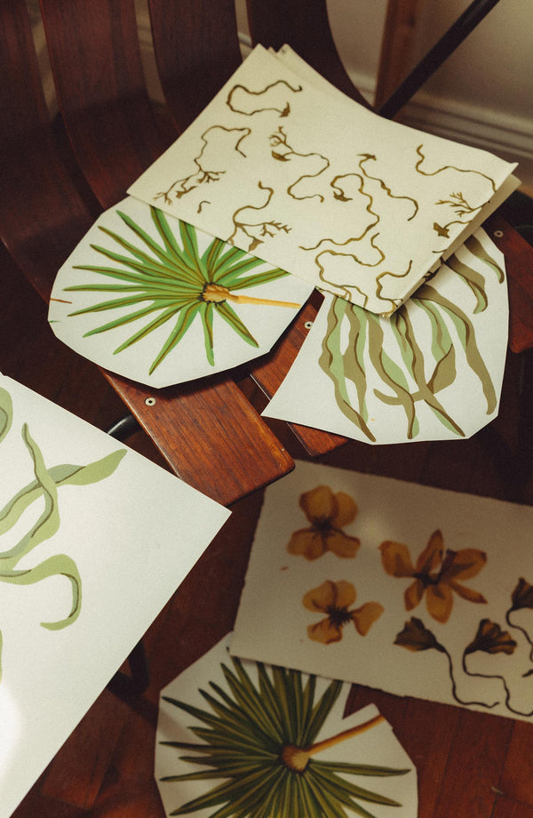 editorial image of drawings for  The Short Sleeve Jack in Vintage Bloom