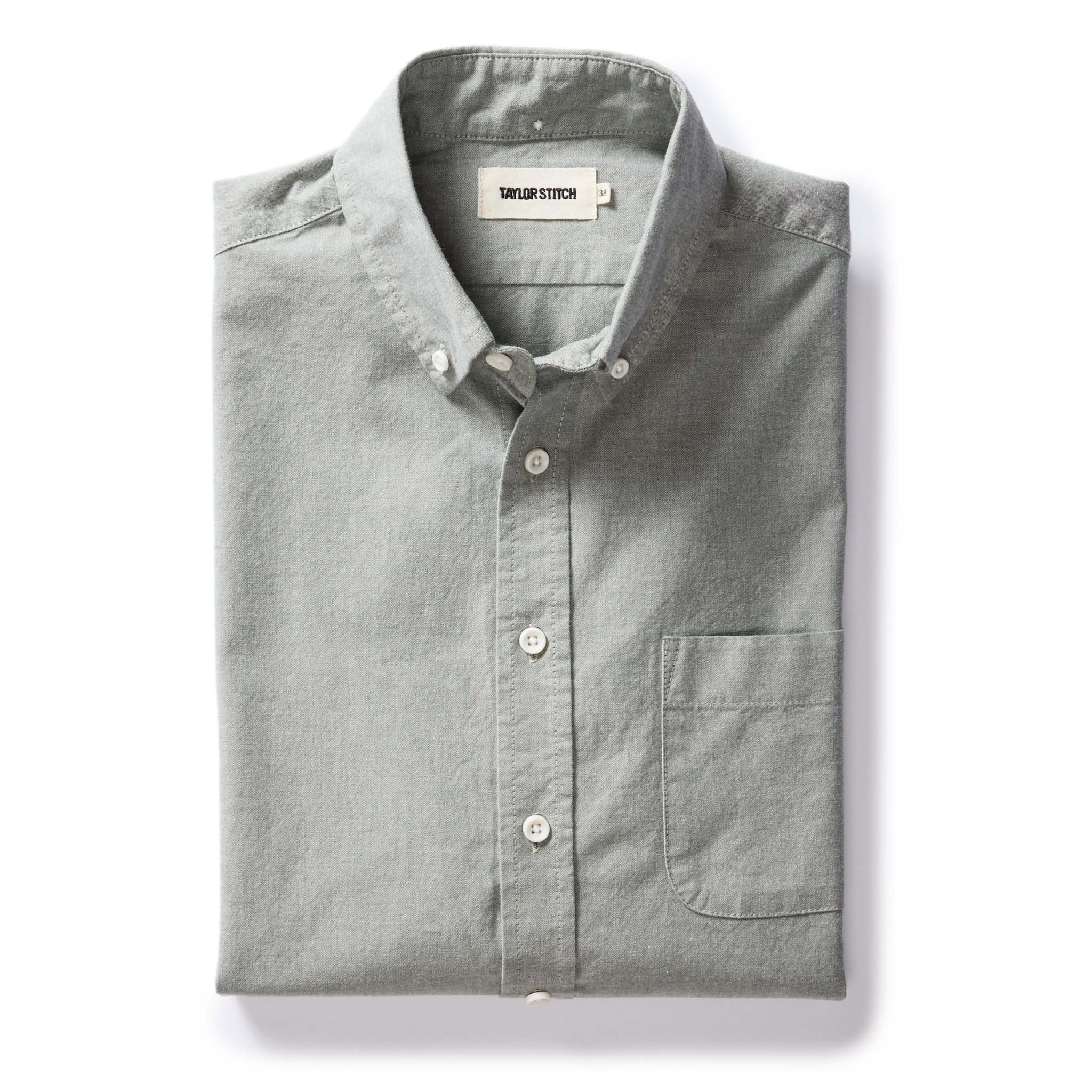 flatlay of The Jack in Deep Sea Chambray, Wovens by Taylor Stitch