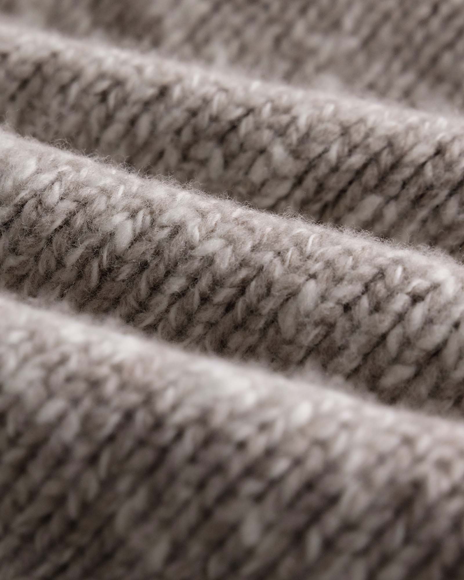 material shot of the fabric on The Match V-Neck Sweater in Sable Merino Slub, Knits by Taylor Stitch