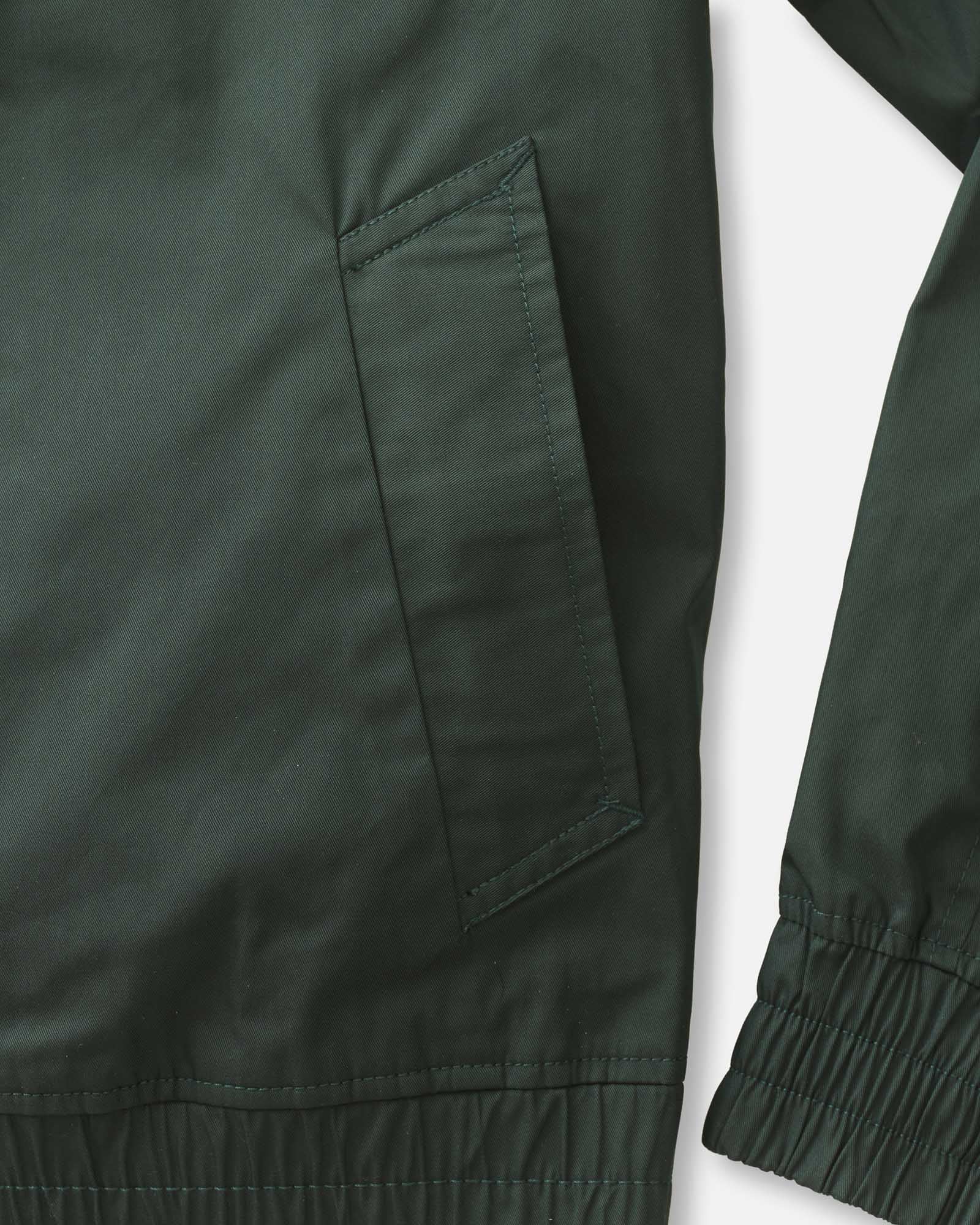 material shot of the sleeve on The Dean Jacket in Dark Spruce Twill, Outerwear by Taylor Stitch