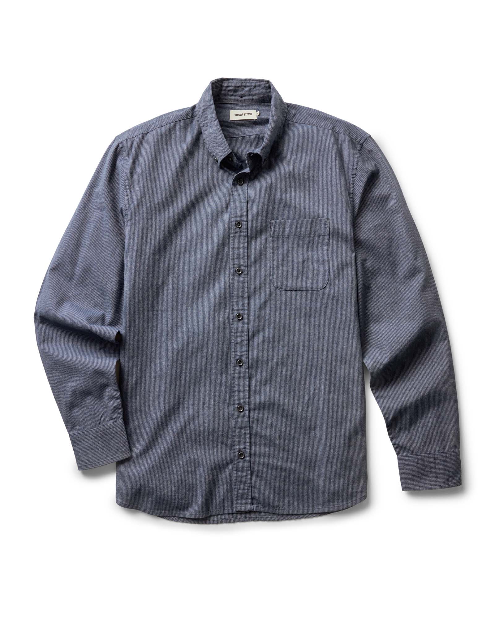 flatlay of The Jack in Marine Stripe, Wovens by Taylor Stitch