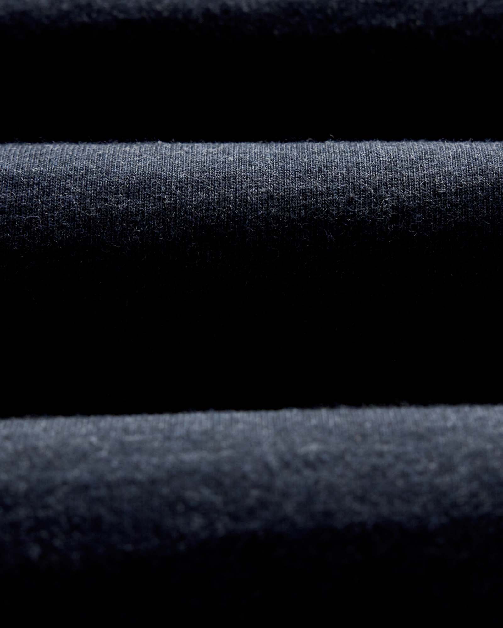 material shot of the fabric on The Organic Cotton Shop Tee in Navy Twist, Knits by Taylor Stitch