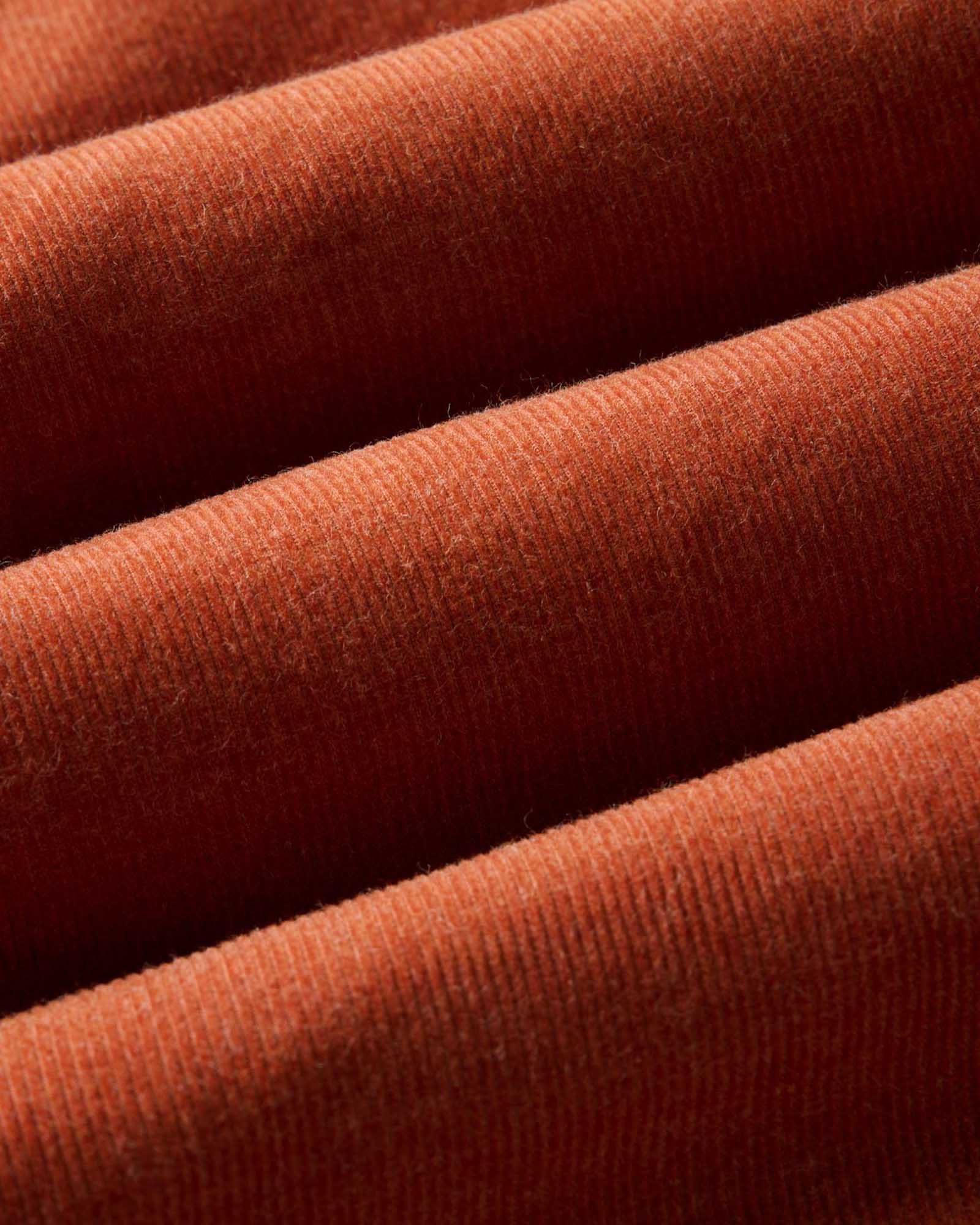material shot of the fabric on The Apres Short in Heather Chili Pincord, Bottoms by Taylor Stitch