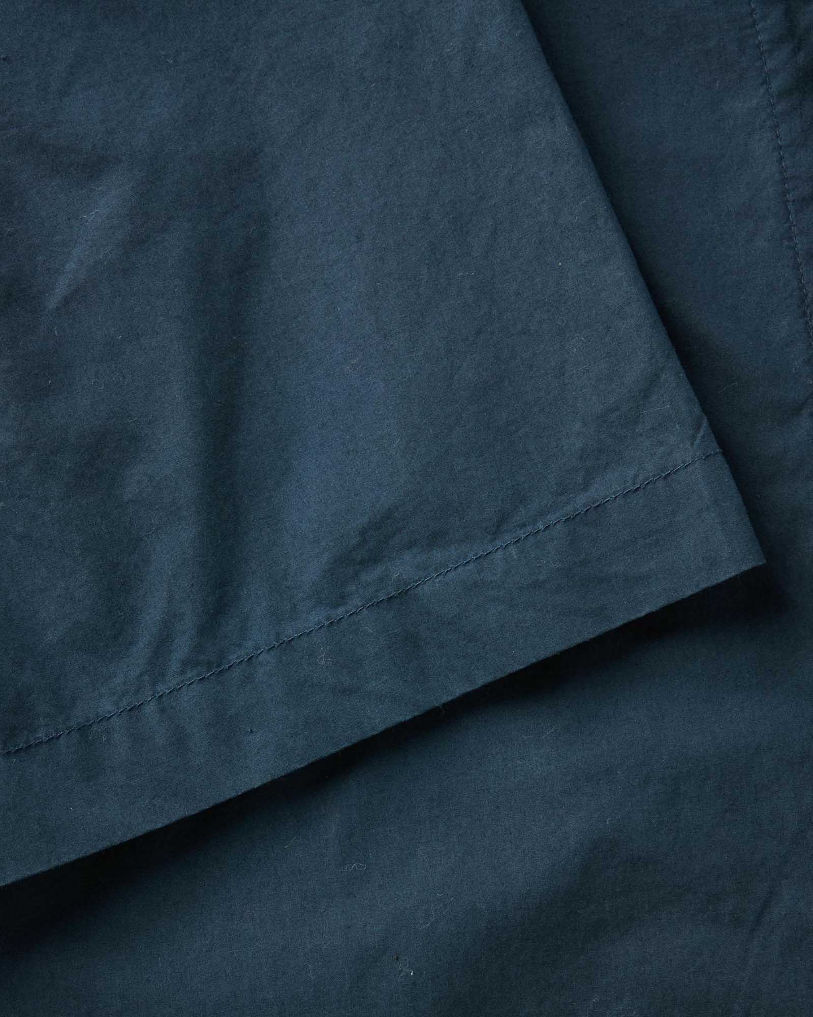 material shot of the sleeve on The Davis Shirt in Navy Floral Embroidery, Wovens by Taylor Stitch