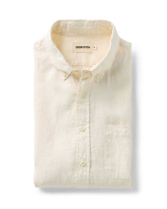 folded flatlay of The Jack in Vintage White Linen