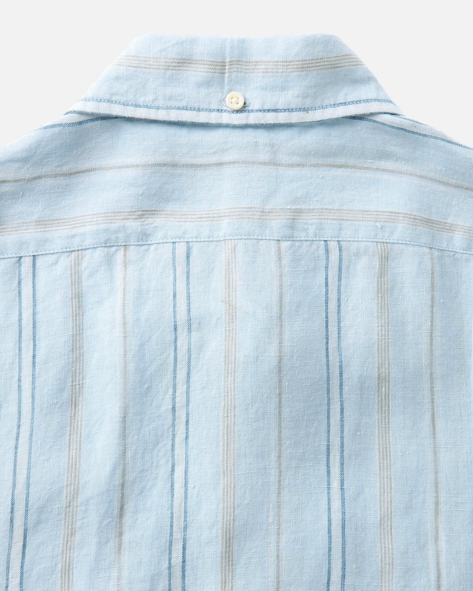 flatlay of The Jack in Blue Sky Stripe Linen, Wovens by Taylor Stitch