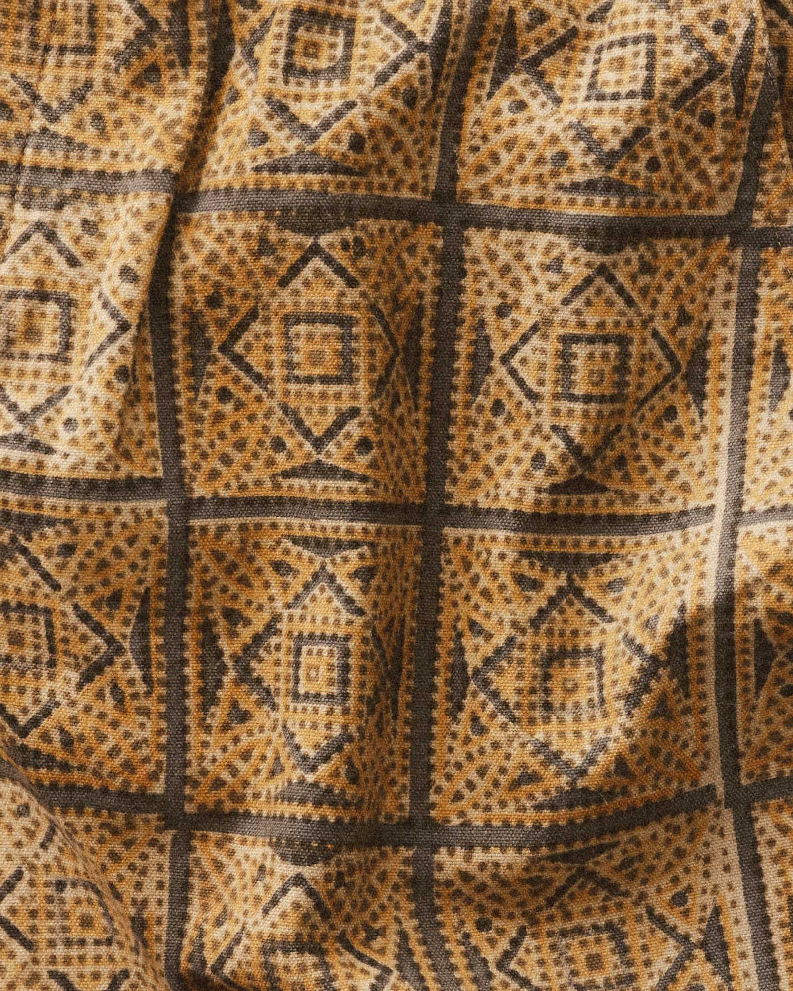 editorial flatlay of The Apres Short in Fennel Block Print, Bottoms by Taylor Stitch