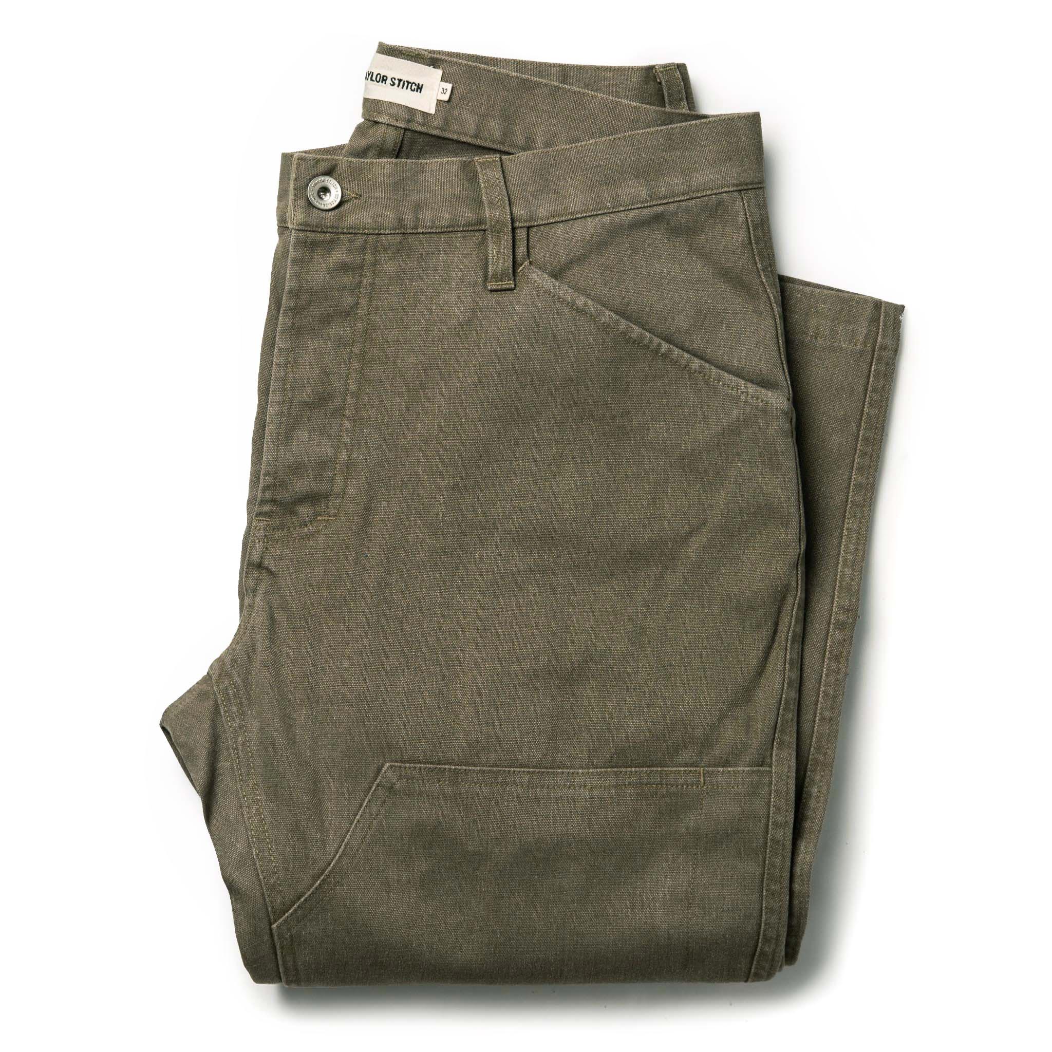 flatlay of The Chore Pant in Stone Boss Duck, Bottoms by Taylor Stitch