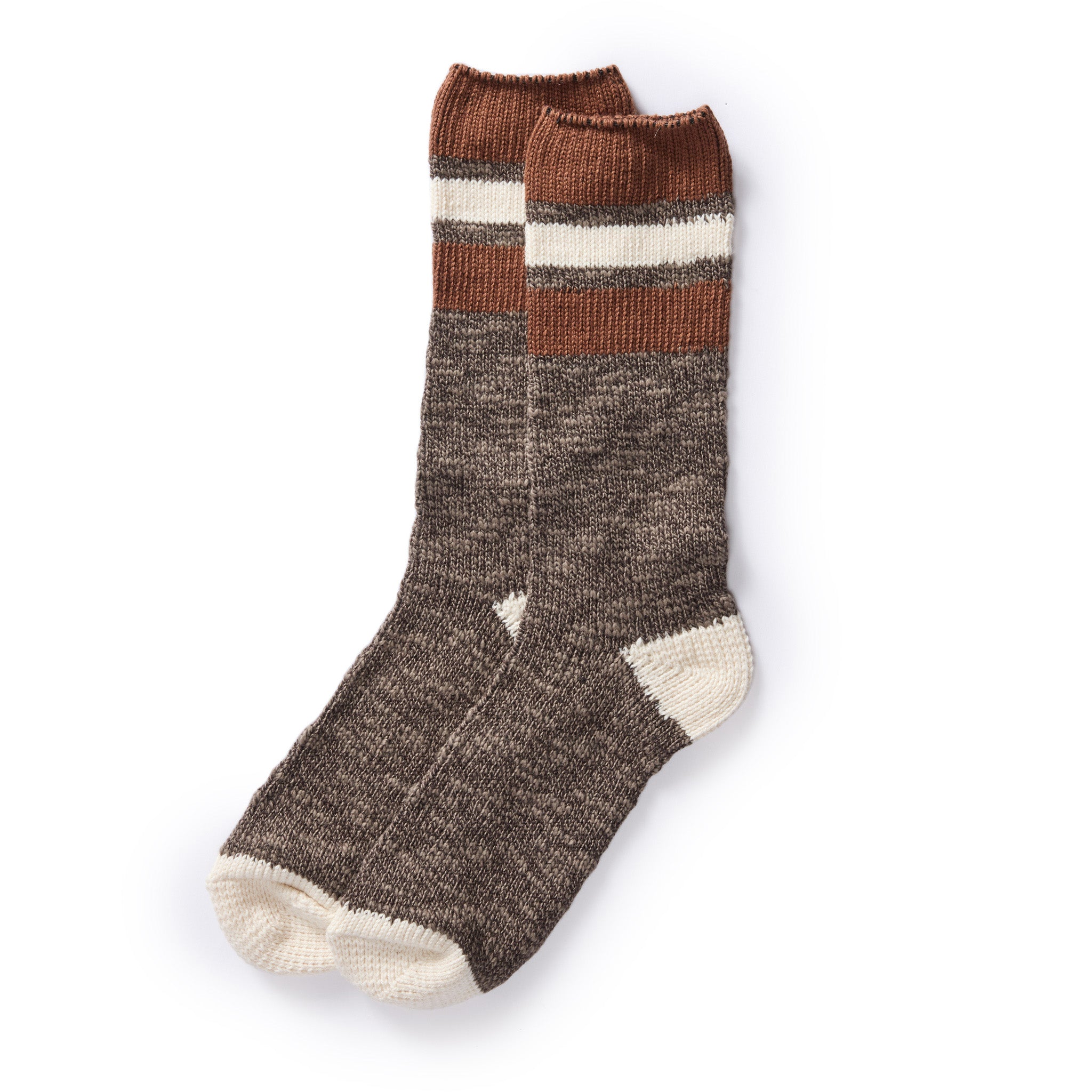 flatlay of The Camp Sock in Soil Marl, Accessories by Taylor Stitch