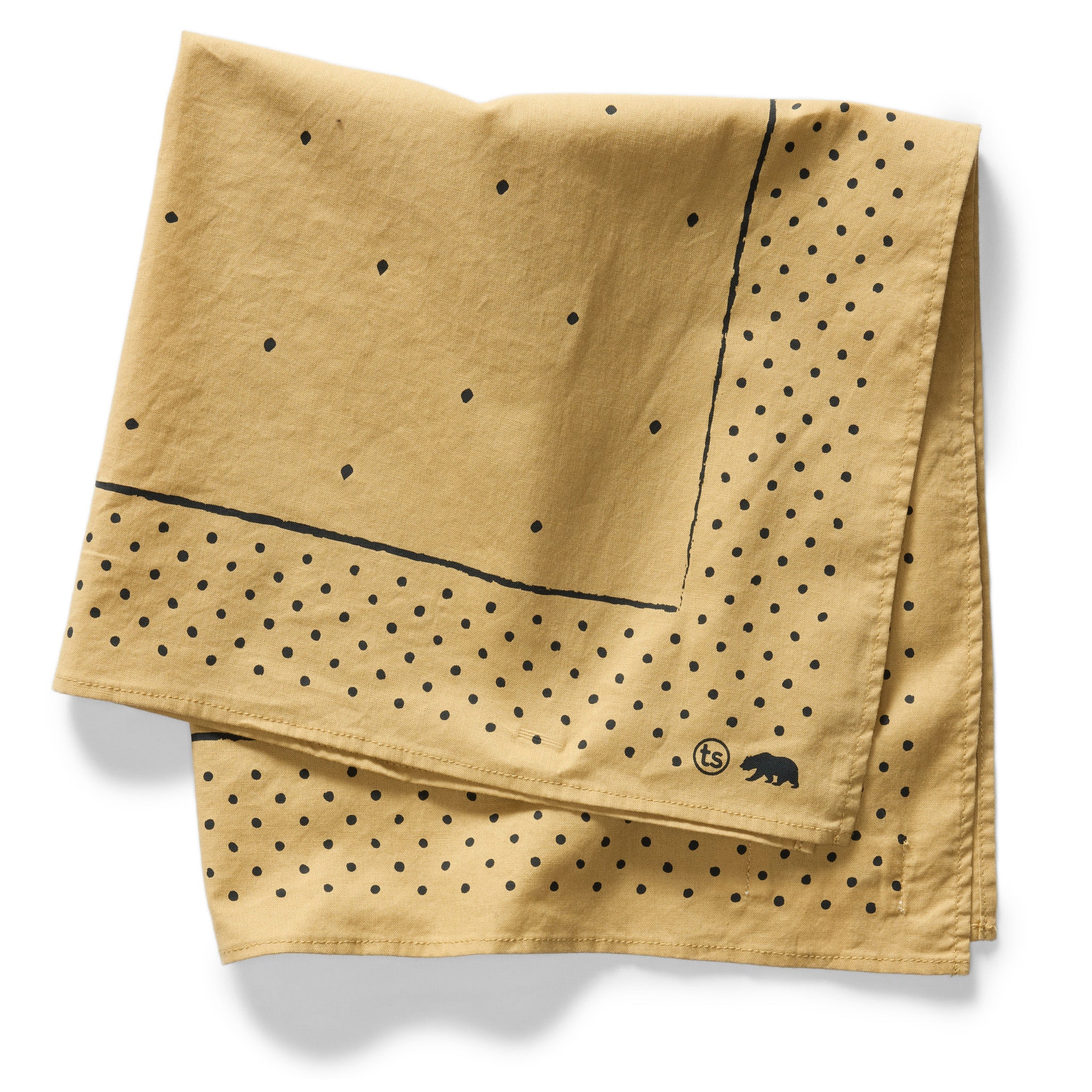 folded flatlay of The Bandana in Tarnished Gold, Accessories by Taylor Stitch