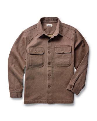 flatlay of The Shop Shirt in Aged Penny Chipped Canvas