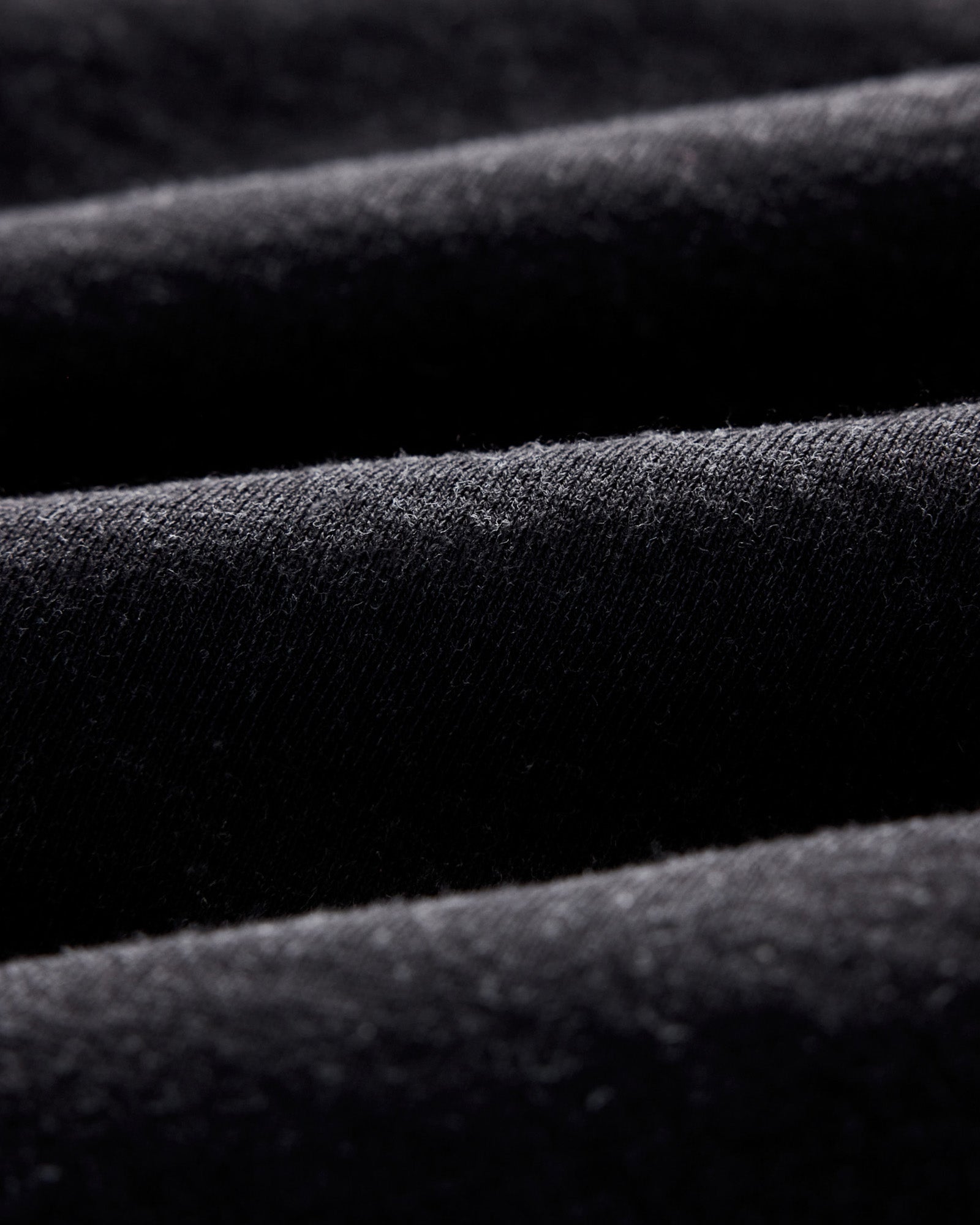 material shot of the fabric on The Apres Hoodie in Black Indigo Terry, Knits by Taylor Stitch