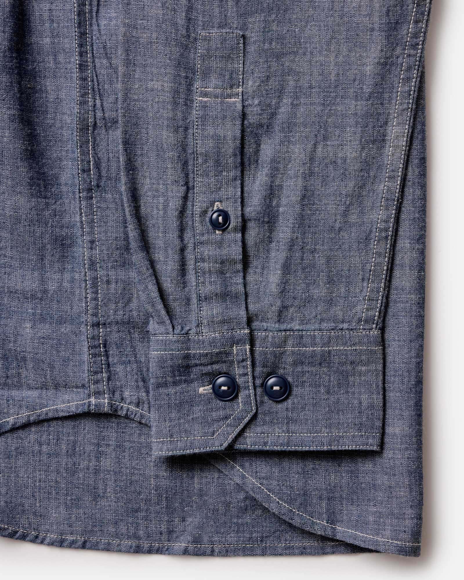 The Foundry Shirt in Rinsed Indigo Chambray: Alternate Image 6, Wovens by Taylor Stitch
