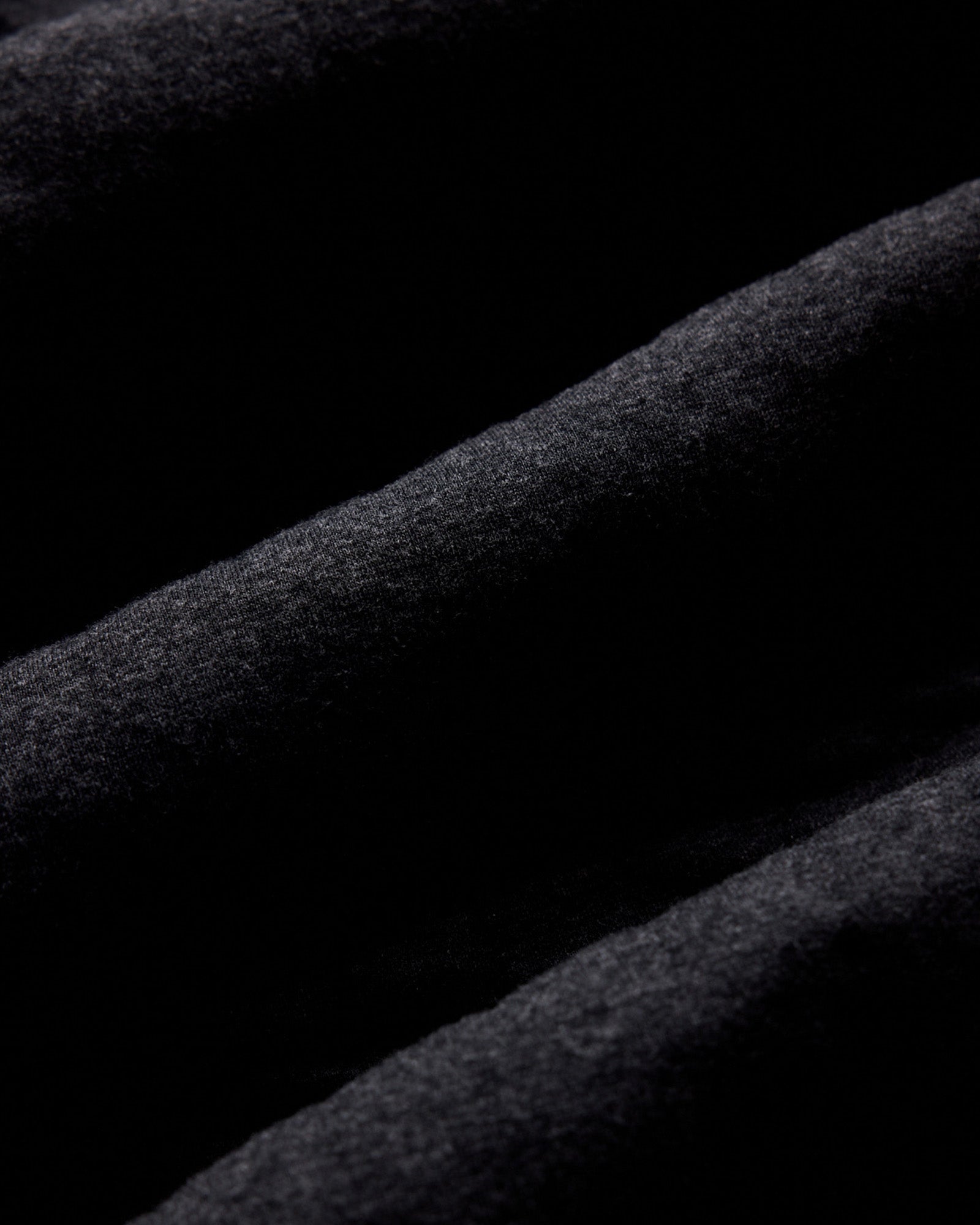 material shot of the fabric on The Apres Pant in Heather Coal Quilted Jersey, Bottoms by Taylor Stitch