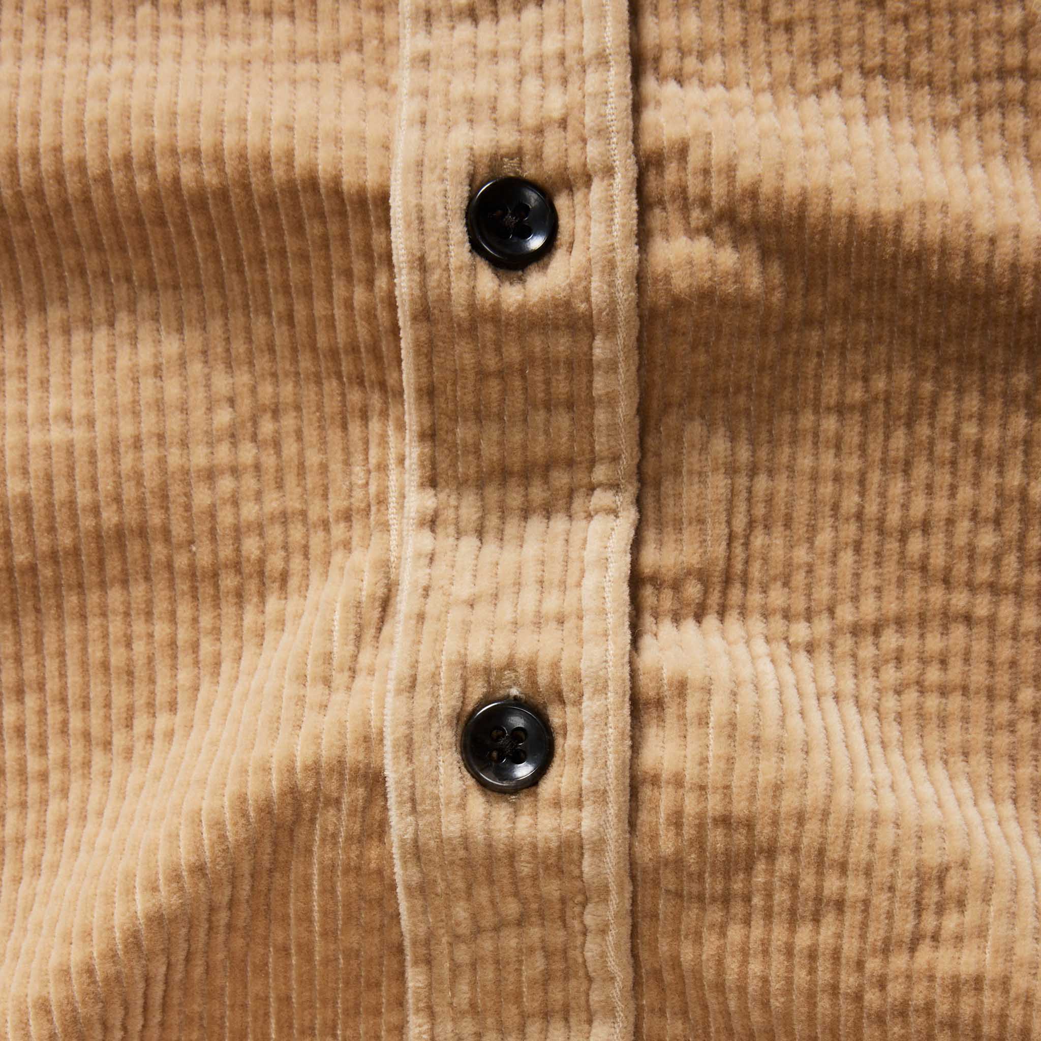 material shot of The Utility Shirt in Camel Corduroy, Wovens by Taylor Stitch