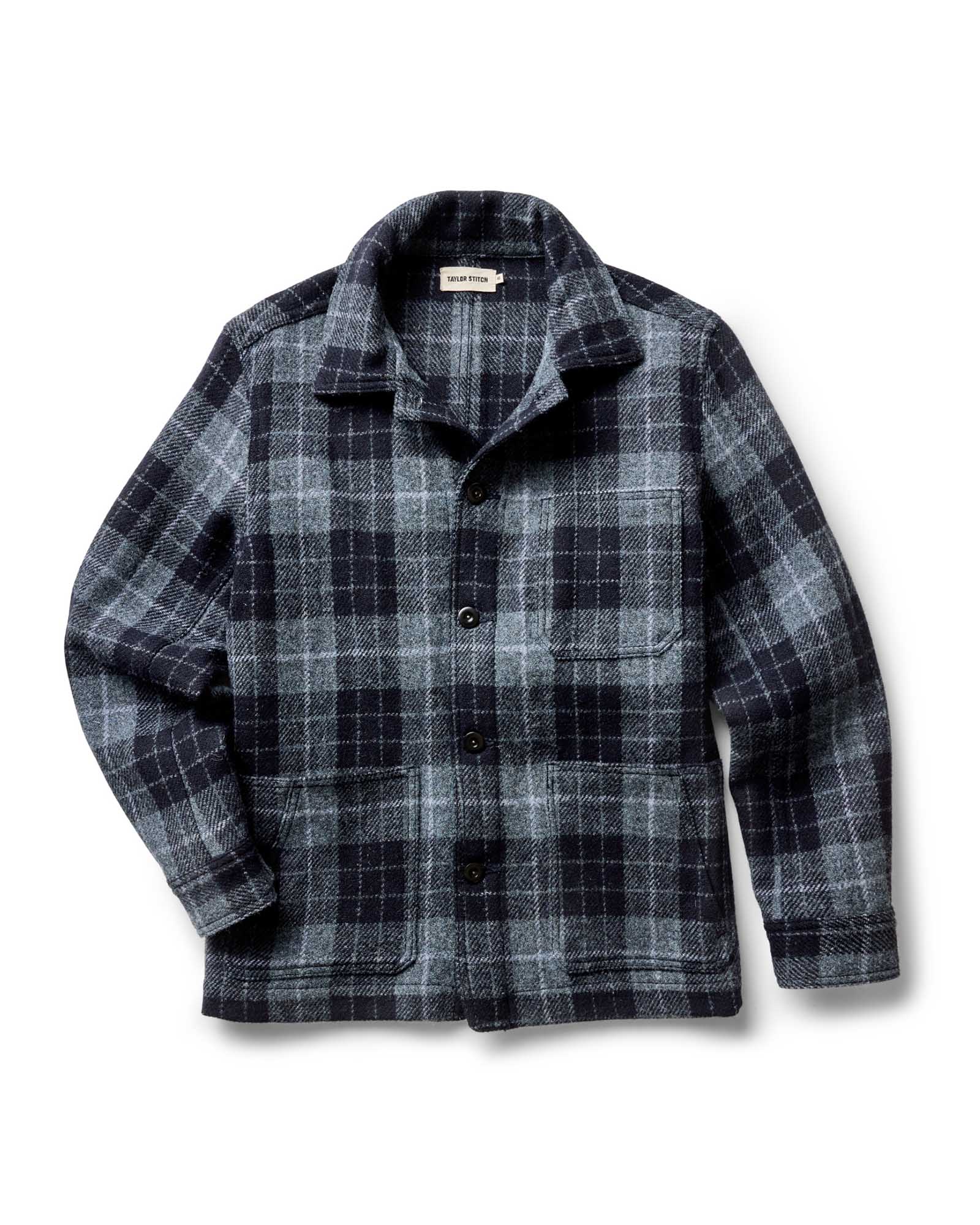 The Ojai Jacket in Midnight Tartan Harris Tweed Wool: Featured Image, Outerwear by Taylor Stitch
