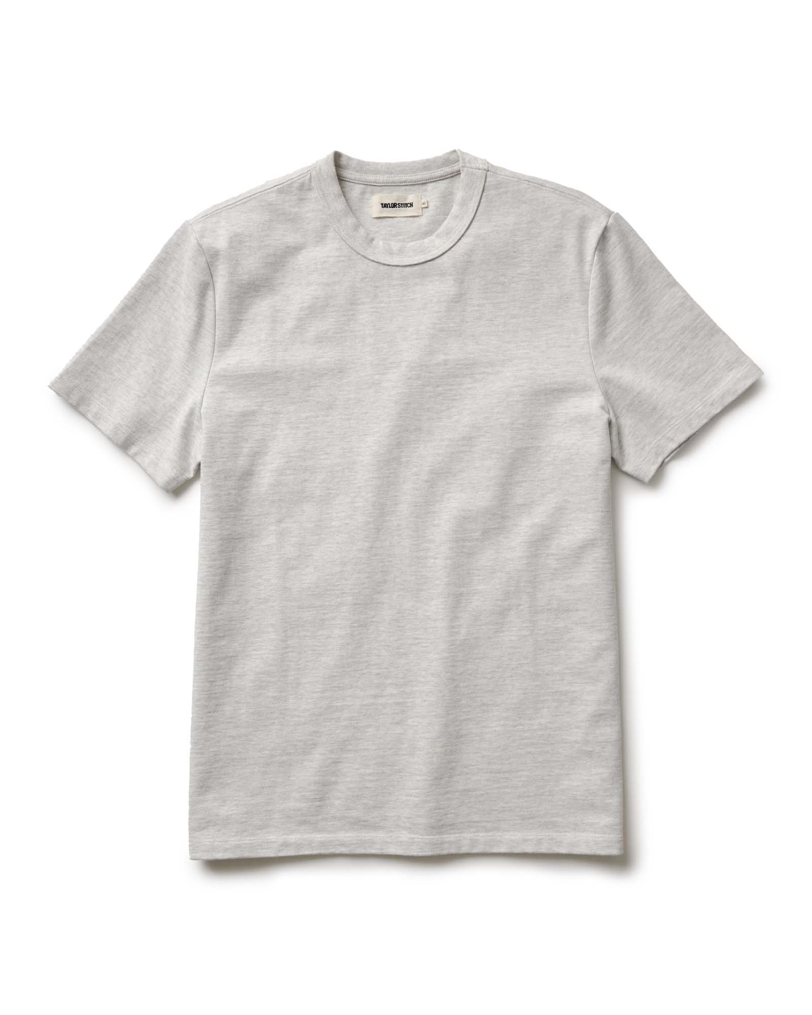 flatlay of The Organic Cotton Shop Tee in Oat Twist, Knits by Taylor Stitch
