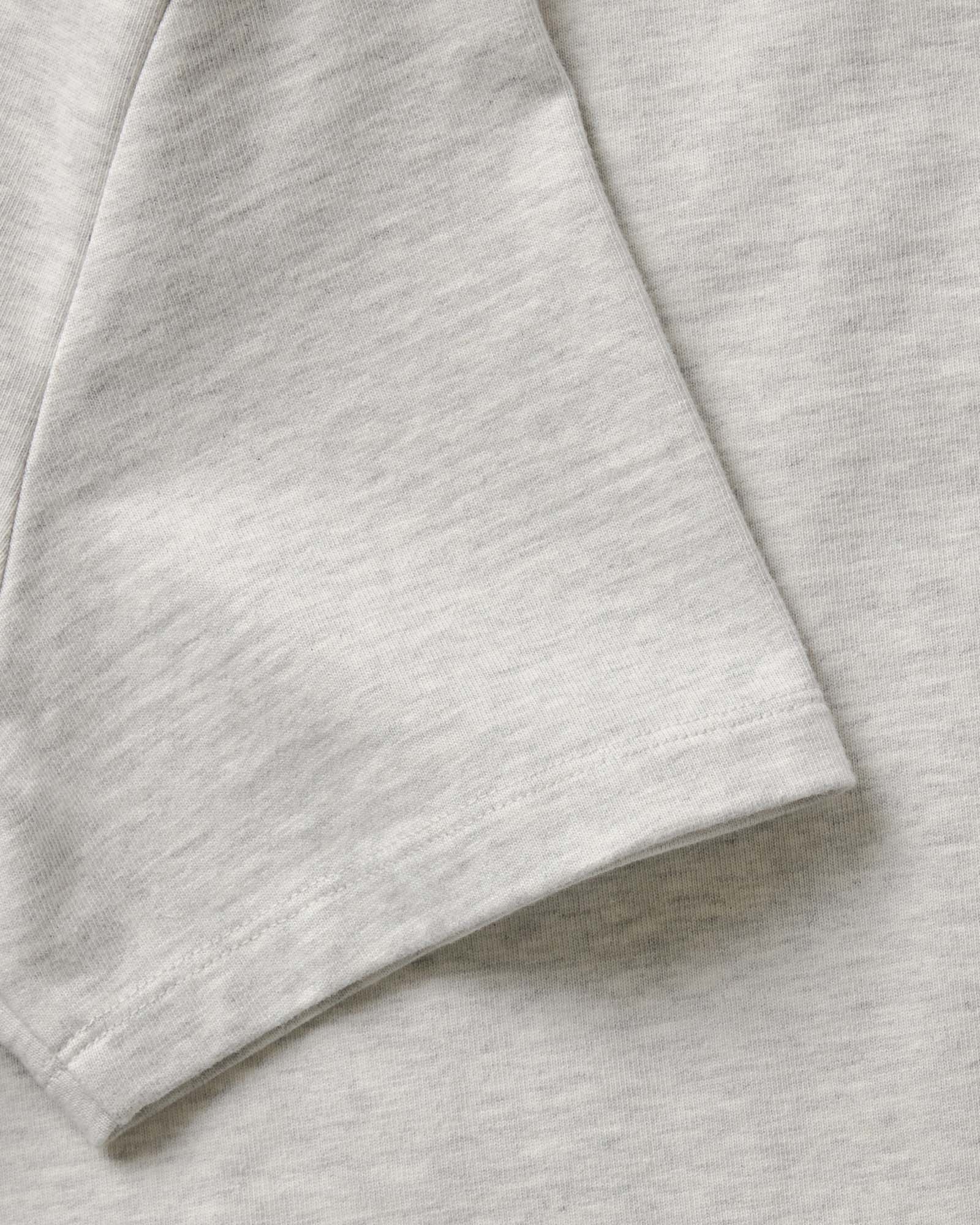 material shot of the sleeve on The Organic Cotton Shop Tee in Oat Twist, Knits by Taylor Stitch