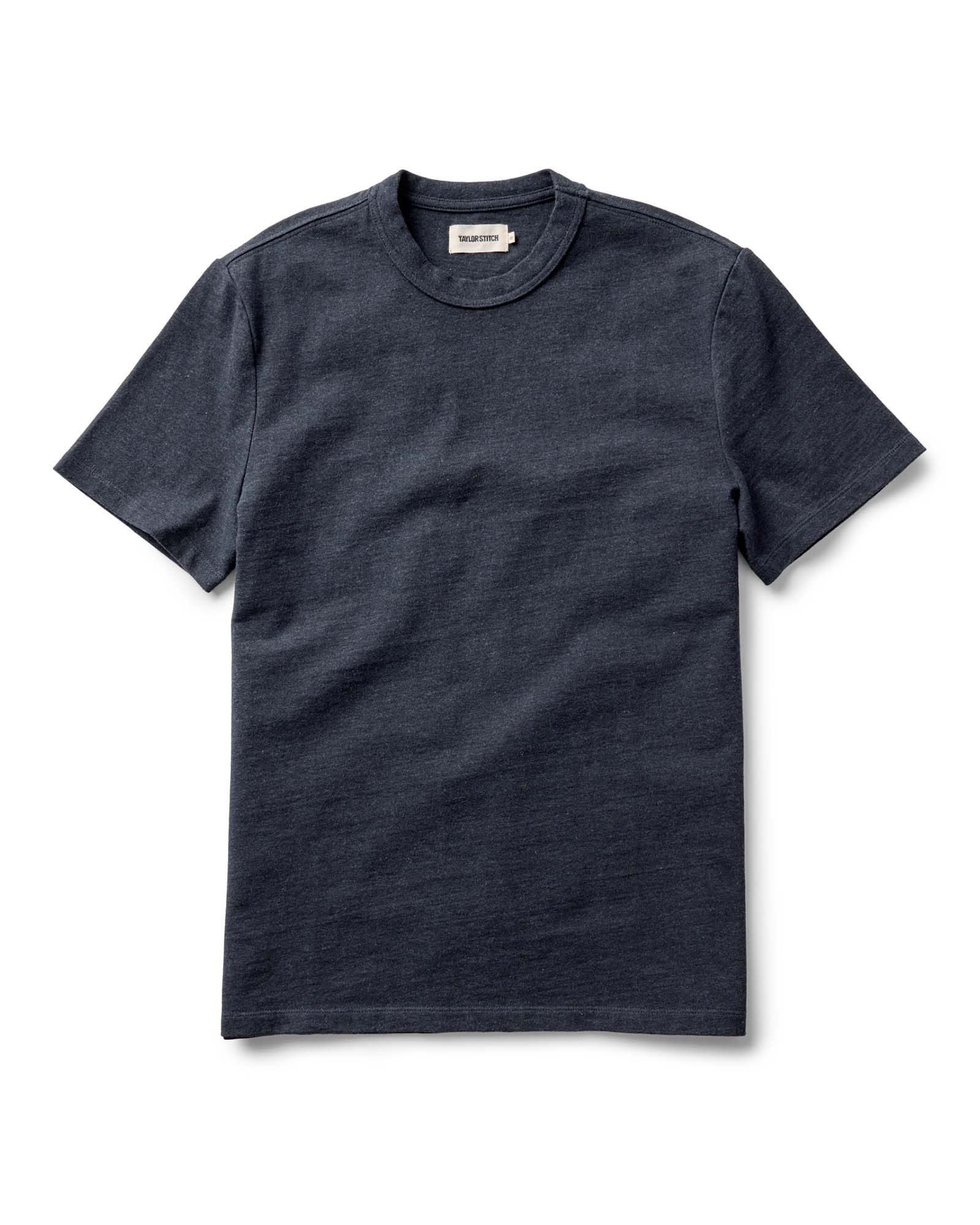 flatlay of The Organic Cotton Shop Tee in Navy Twist, Knits by Taylor Stitch