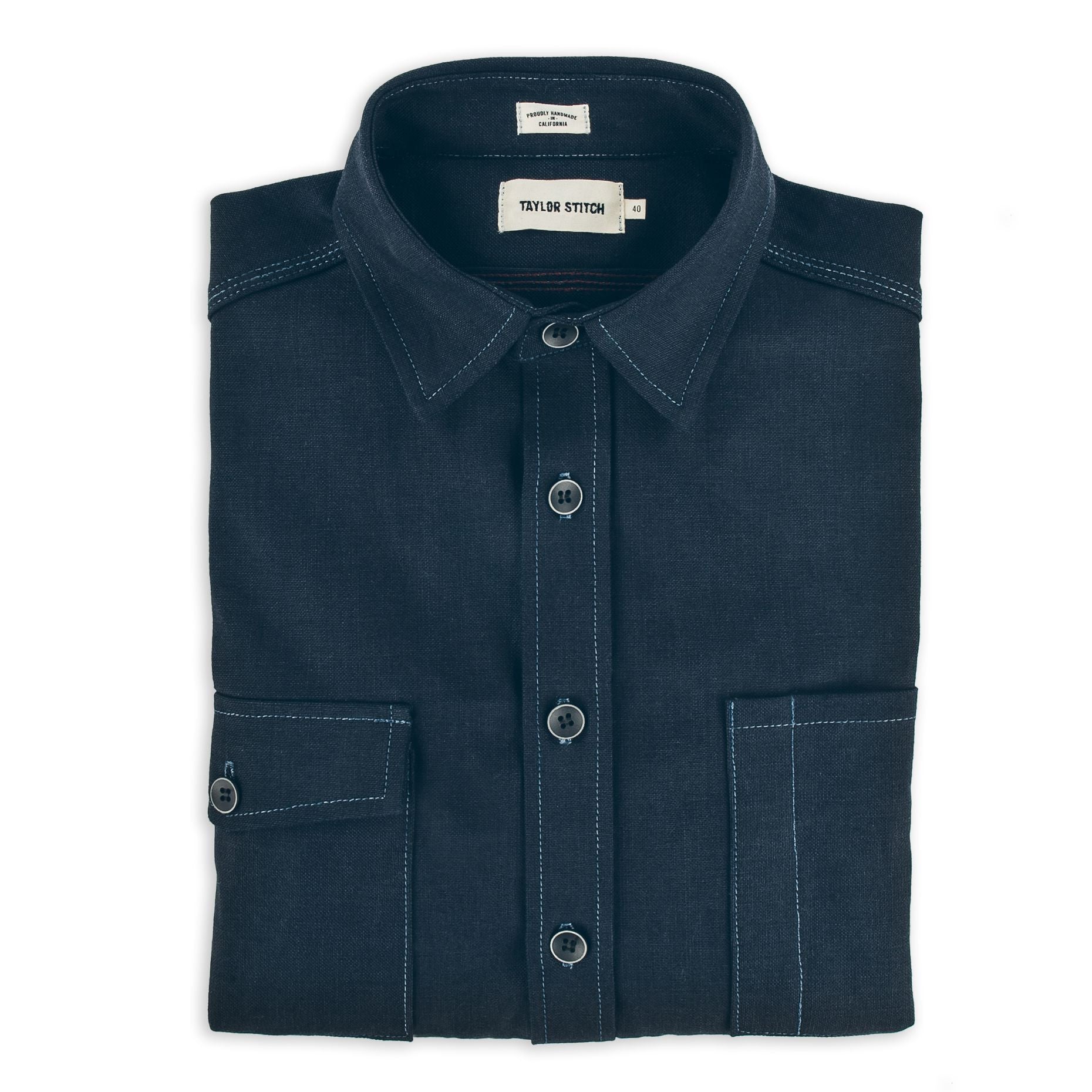 The Utility Shirt in Cone Mills Indigo Selvage Canvas: Featured Image, Wovens by Taylor Stitch