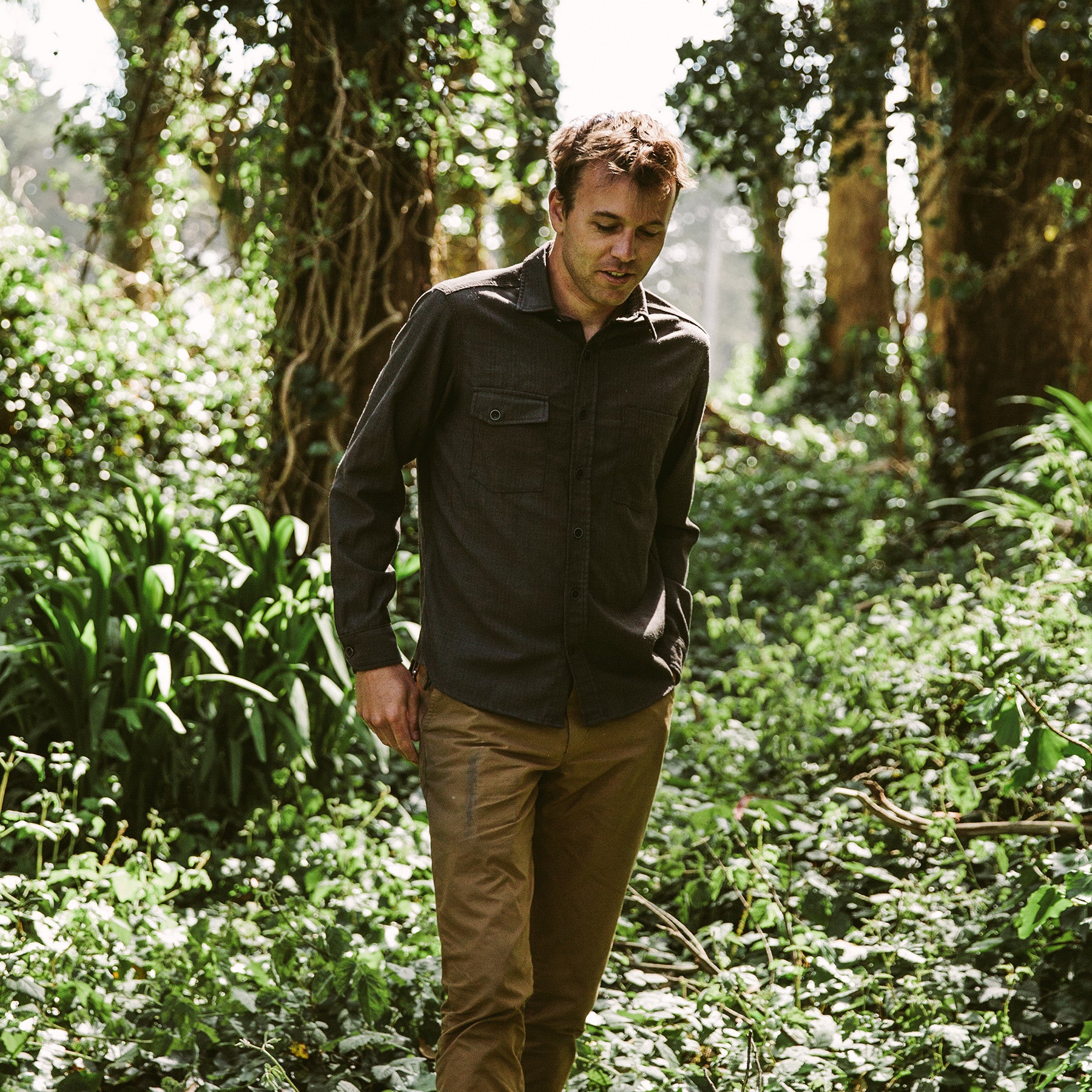 The Utility Shirt in Moss Merino 4S Herringbone: Alternate Image 1, Wovens by Taylor Stitch
