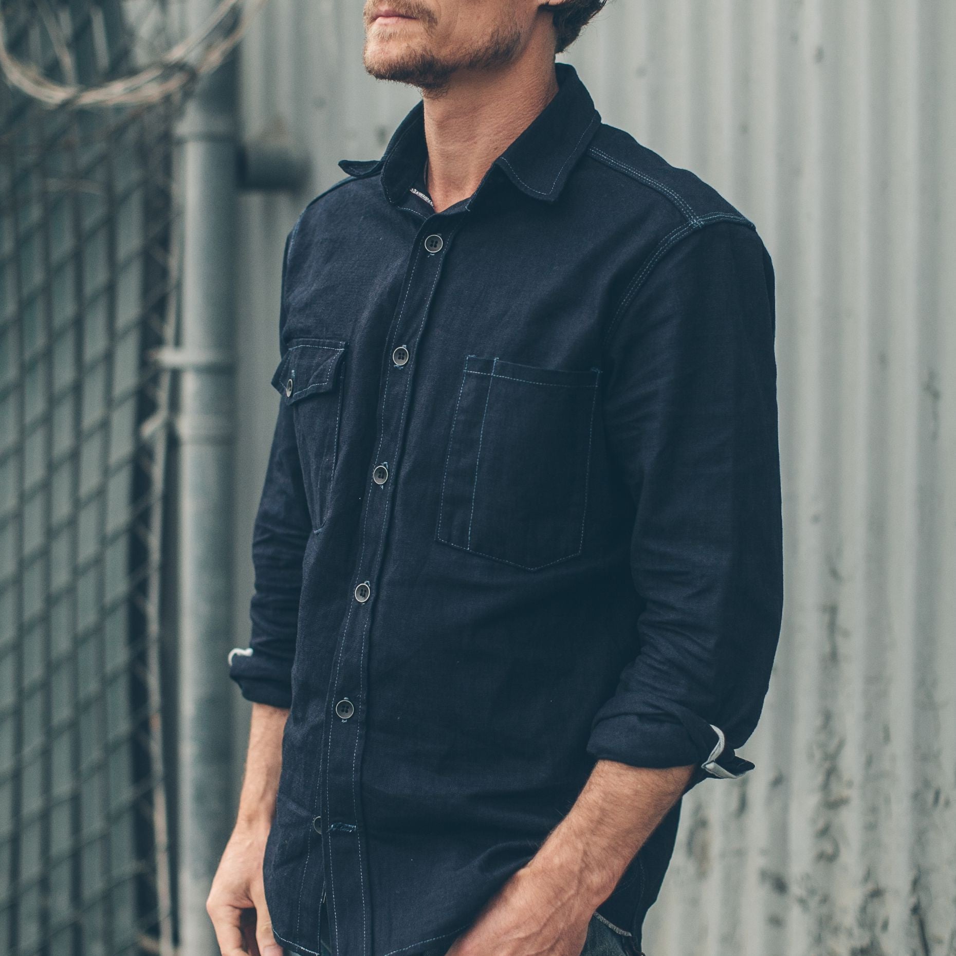 The Utility Shirt in Cone Mills Indigo Selvage Canvas: Alternate Image 3, Wovens by Taylor Stitch