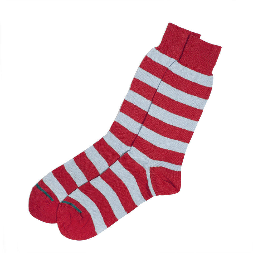 Anonymous Ism Double Stripe Red & Sky: Featured Image, Accessories by Taylor Stitch