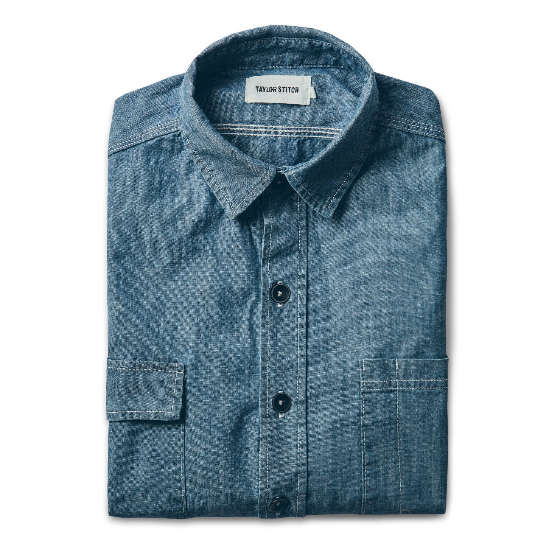 The Utility Shirt in Sea Washed Chambray: Featured Image, Wovens by Taylor Stitch