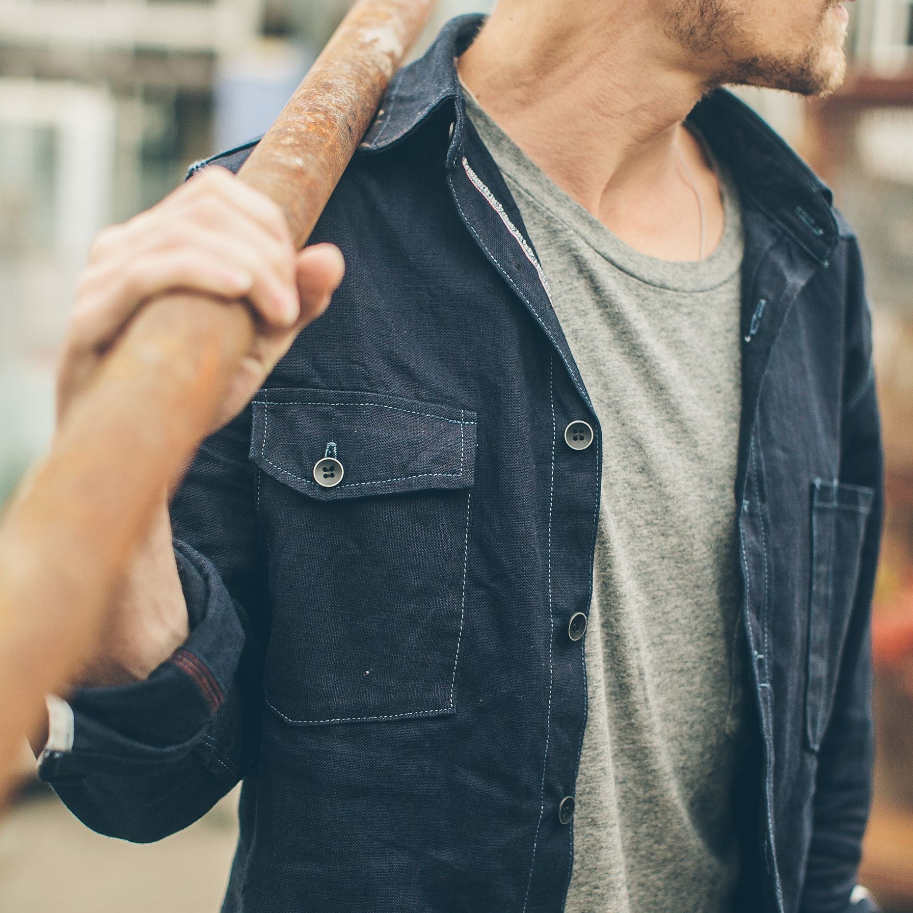 The Utility Shirt in Cone Mills Indigo Selvage Canvas: Alternate Image 1, Wovens by Taylor Stitch