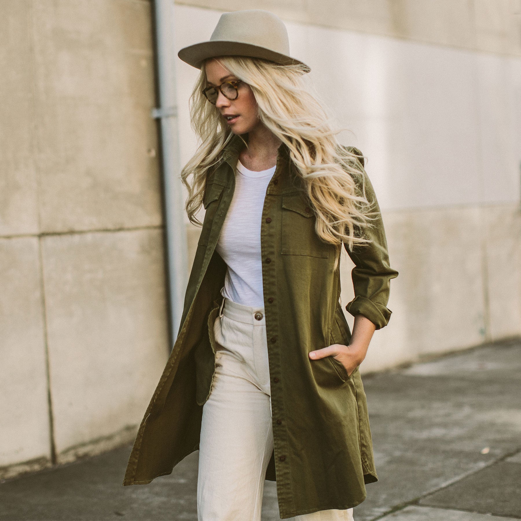 The Trench Dress in Army Green: Alternate Image 2, Dresses by Taylor Stitch