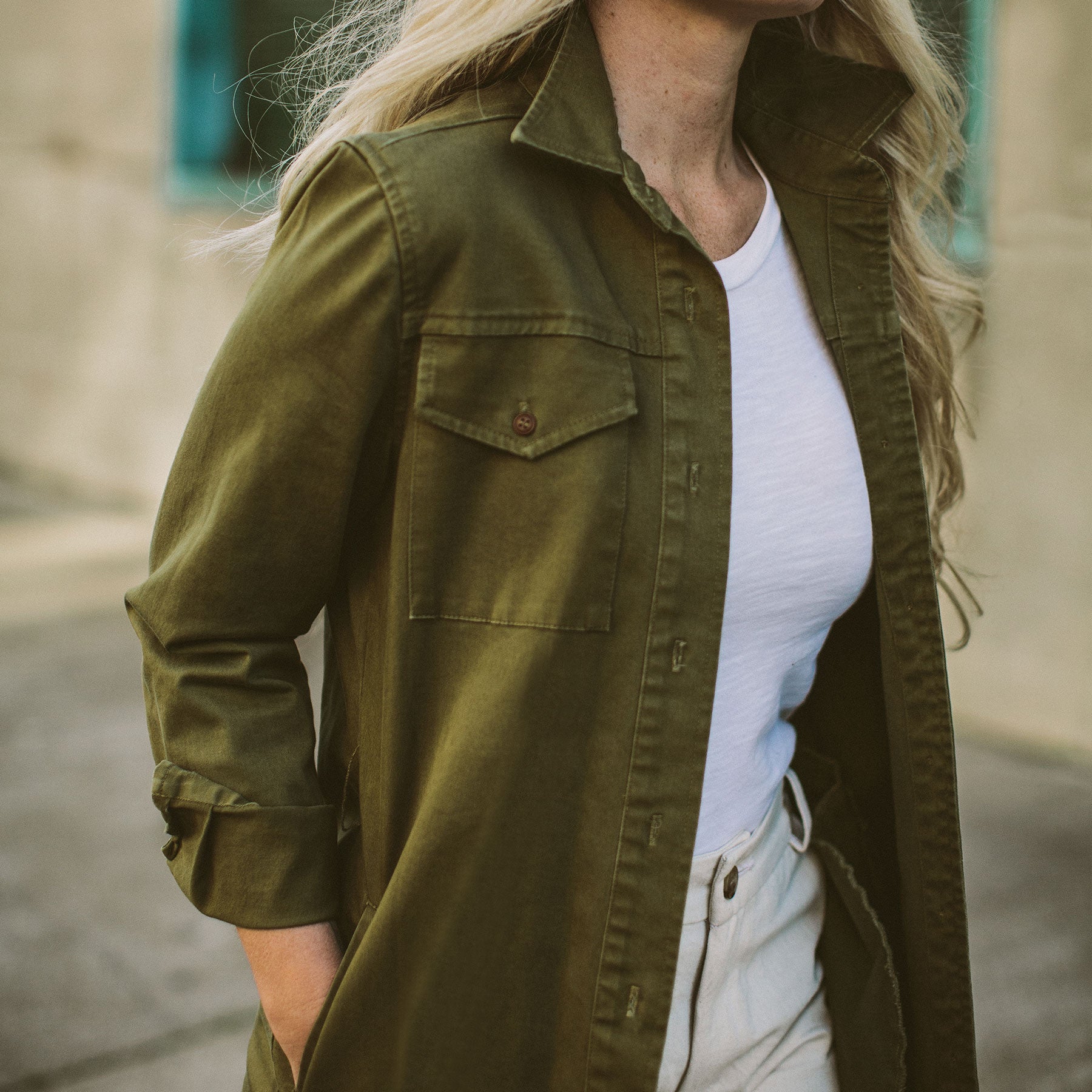 The Trench Dress in Army Green: Alternate Image 3, Dresses by Taylor Stitch