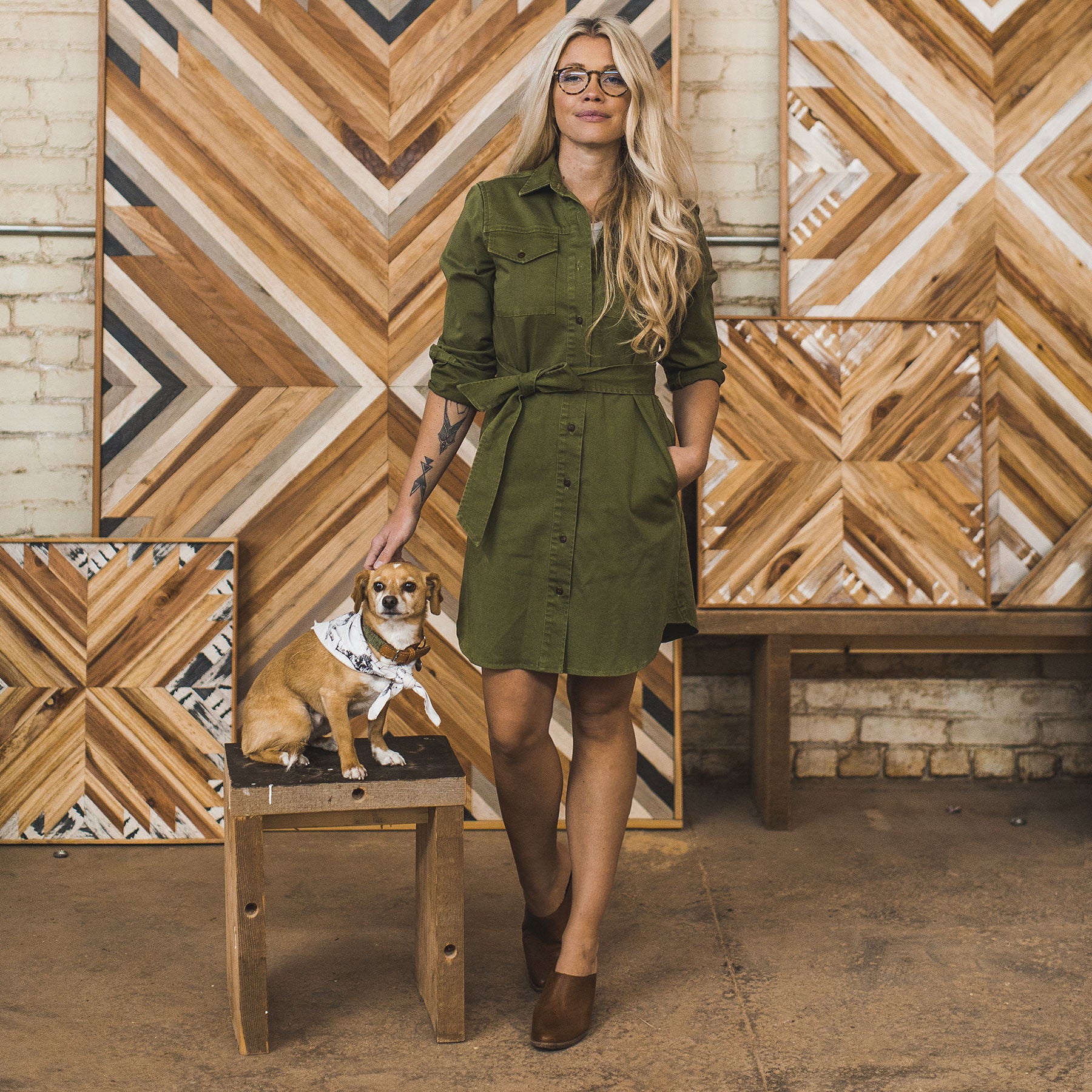 The Trench Dress in Army Green: Alternate Image 1, Dresses by Taylor Stitch