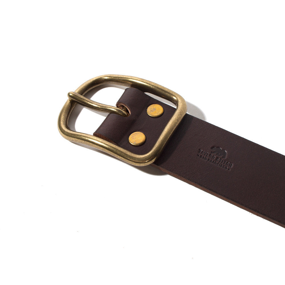 Chocolate Brass Buckle Belt - 1.5: Alternate Image 1, Accessories by Taylor Stitch