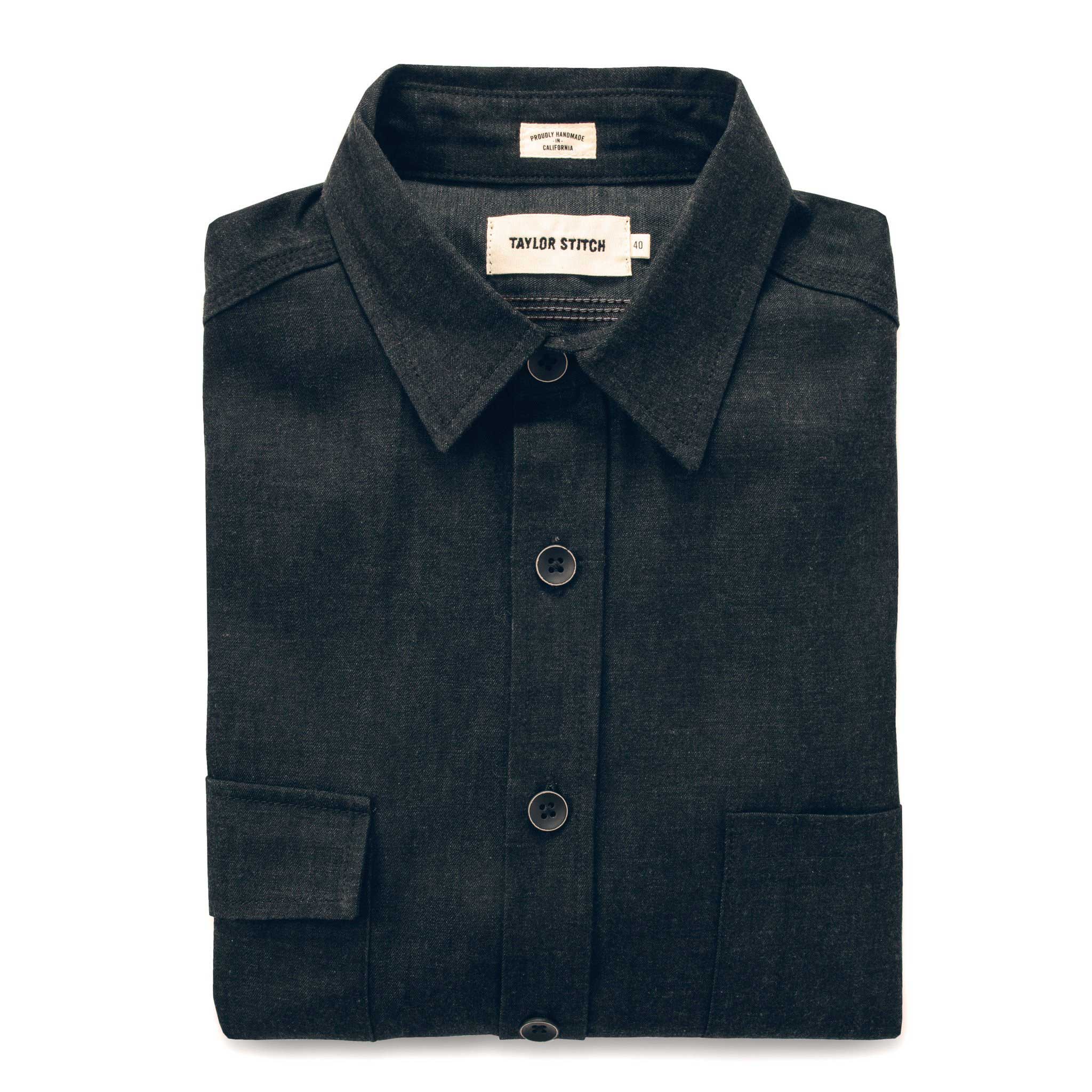 The Utility Shirt in Yoshiwa Black Selvage: Featured Image, Wovens by Taylor Stitch