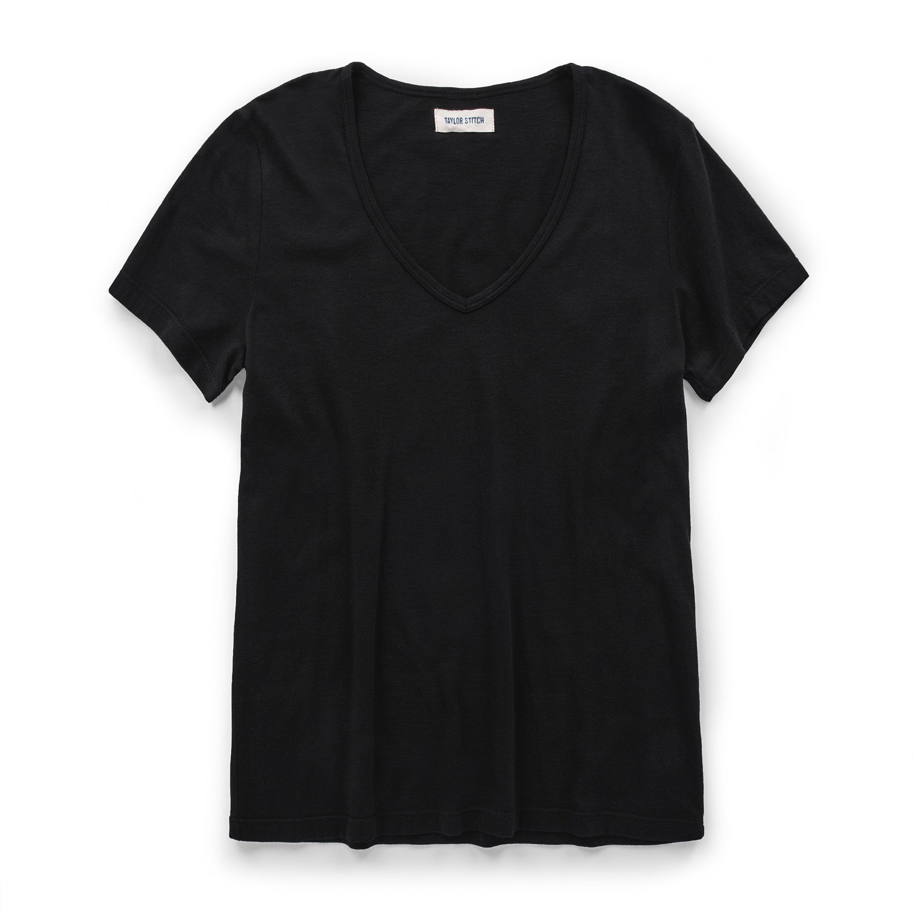 The Elle V-Neck Tee in Noir: Featured Image, Knits by Taylor Stitch