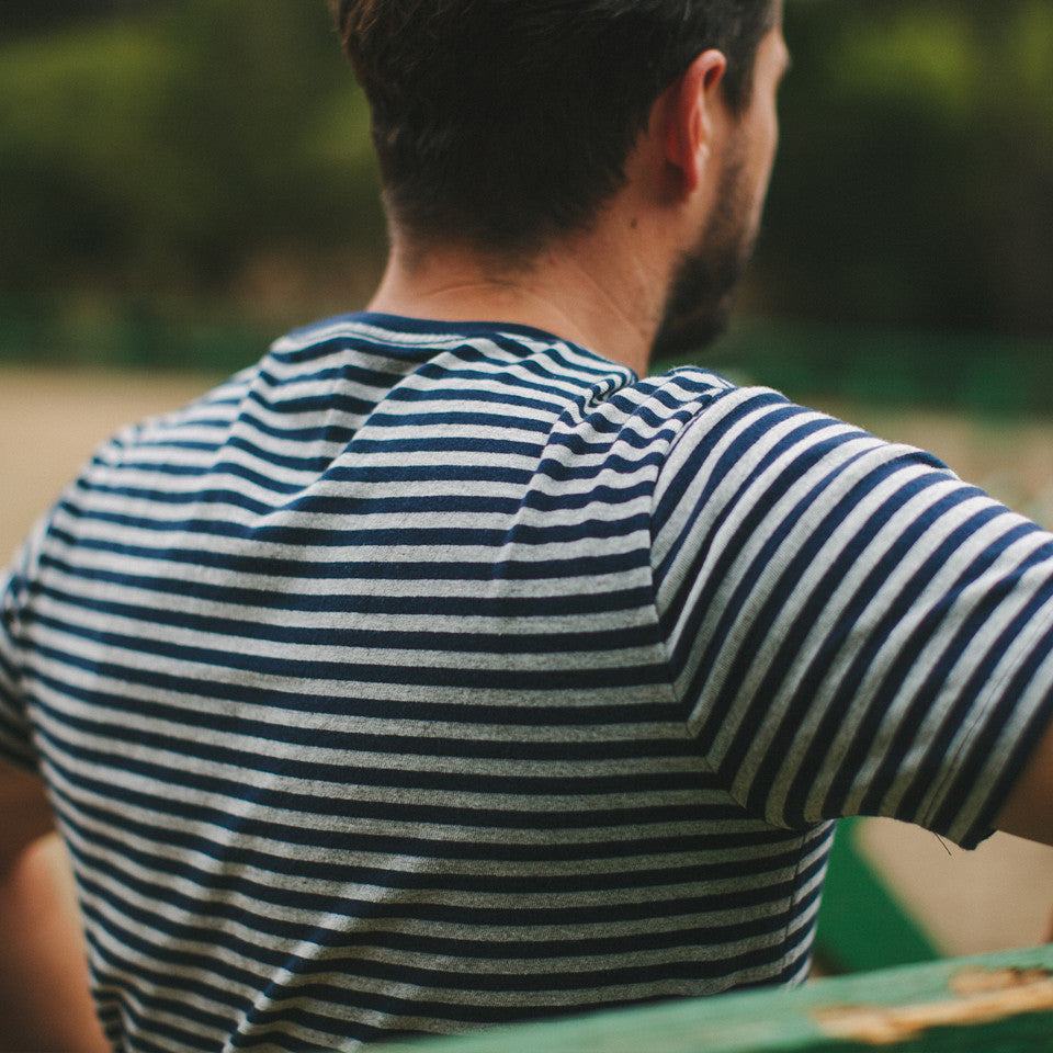 The Sequoia Stripe Tee in Navy & Grey: Alternate Image 4, Knits by Taylor Stitch