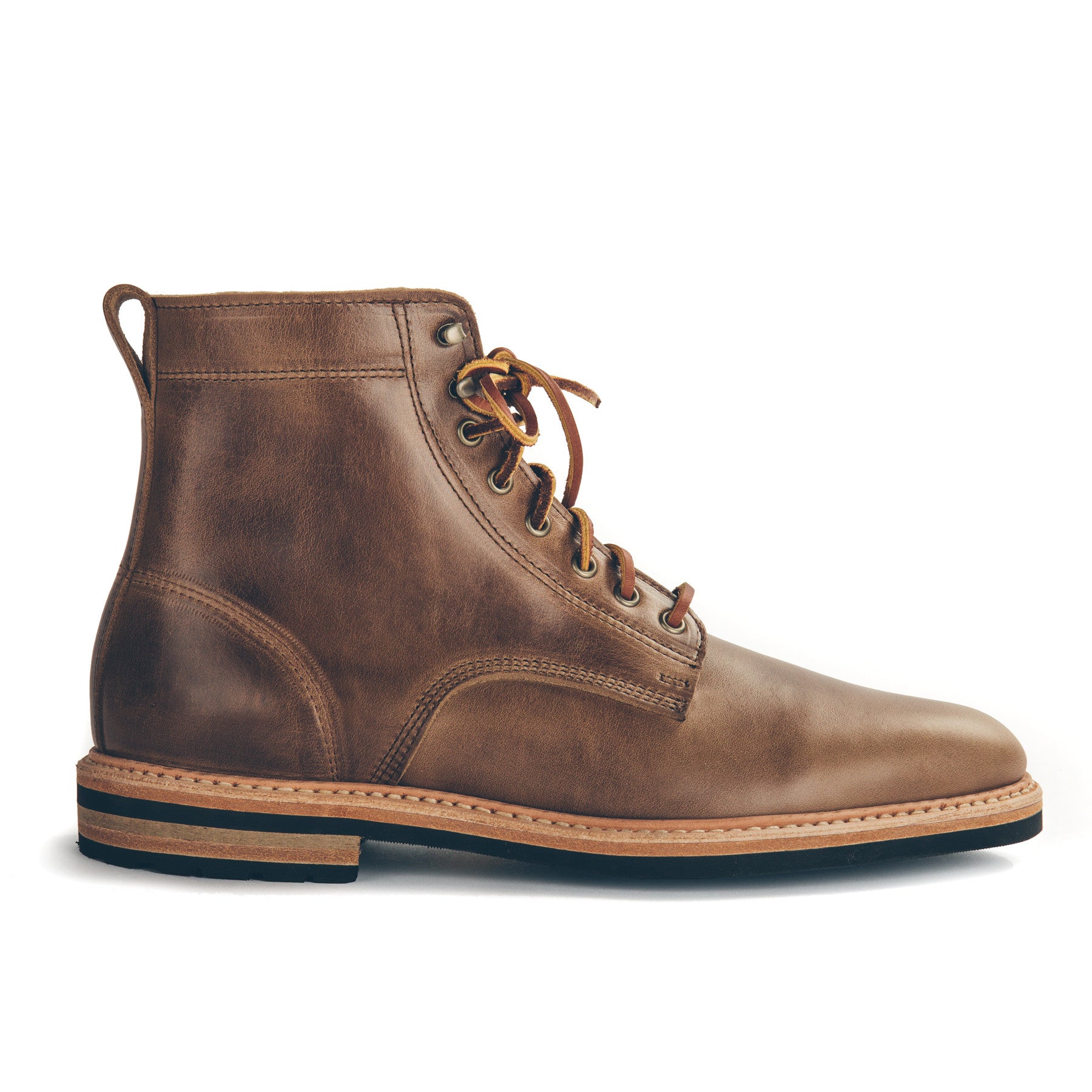 The Plain Toe Moto Boot in Natural Chromexcel: Featured Image, Footwear by Taylor Stitch