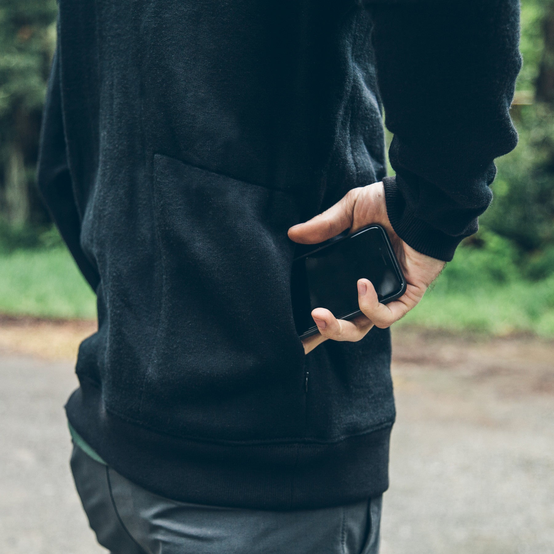 The Merino Crewneck in Black Fleece: Alternate Image 1, Outerwear by Taylor Stitch