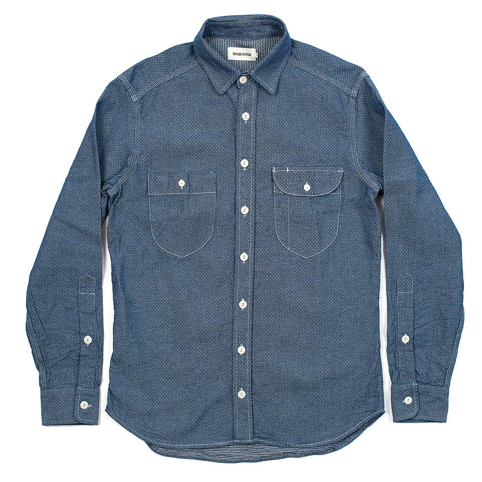Indigo Jacquard Dot Utility Shirt: Alternate Image 2, Wovens by Taylor Stitch