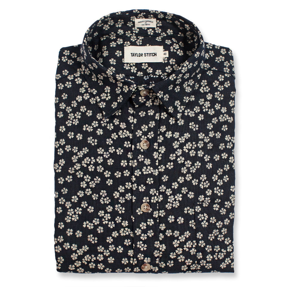 The California in Indigo Cherry Blossom: Featured Image, Wovens by Taylor Stitch