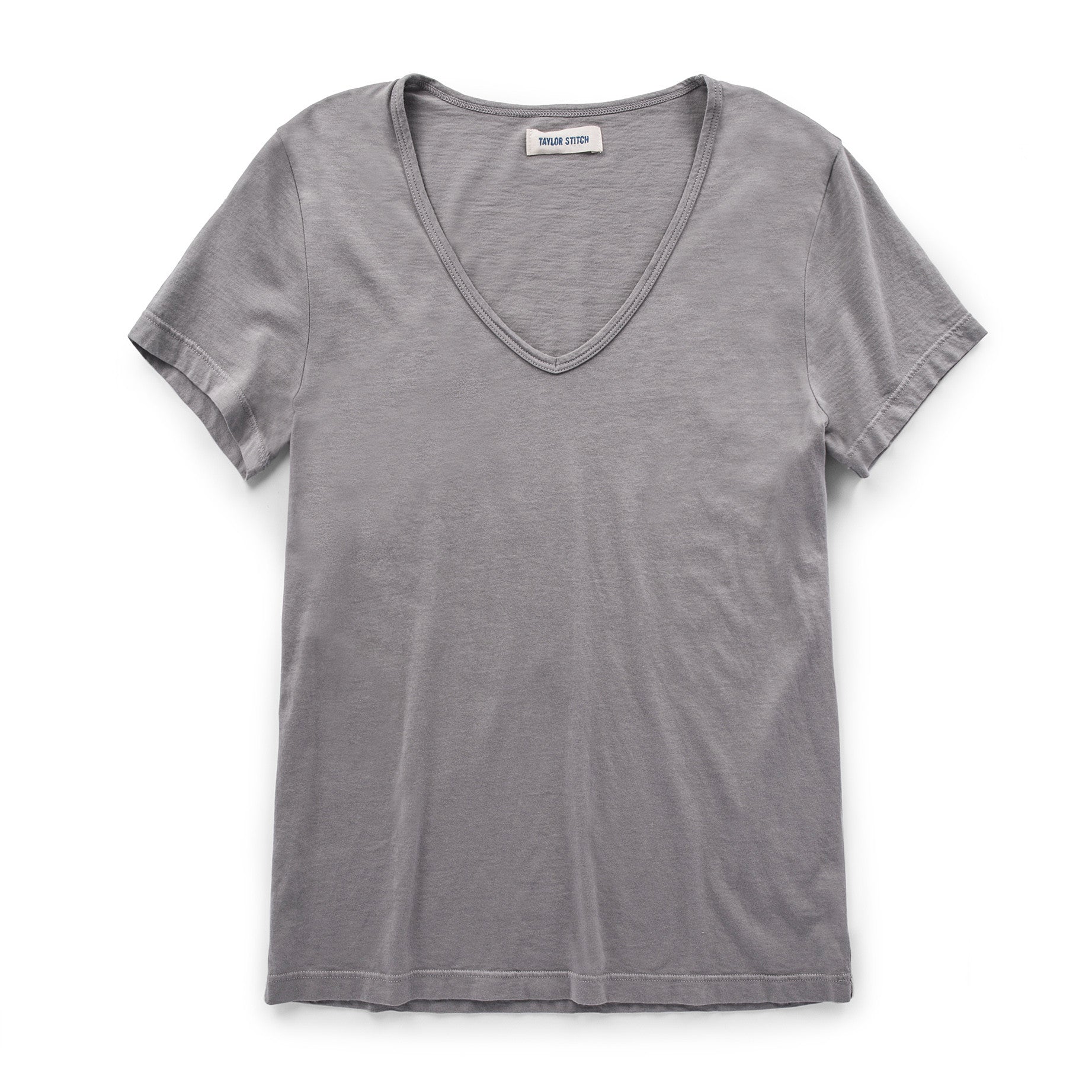 The Elle V-Neck Tee in Heather Grey: Featured Image, Knits by Taylor Stitch