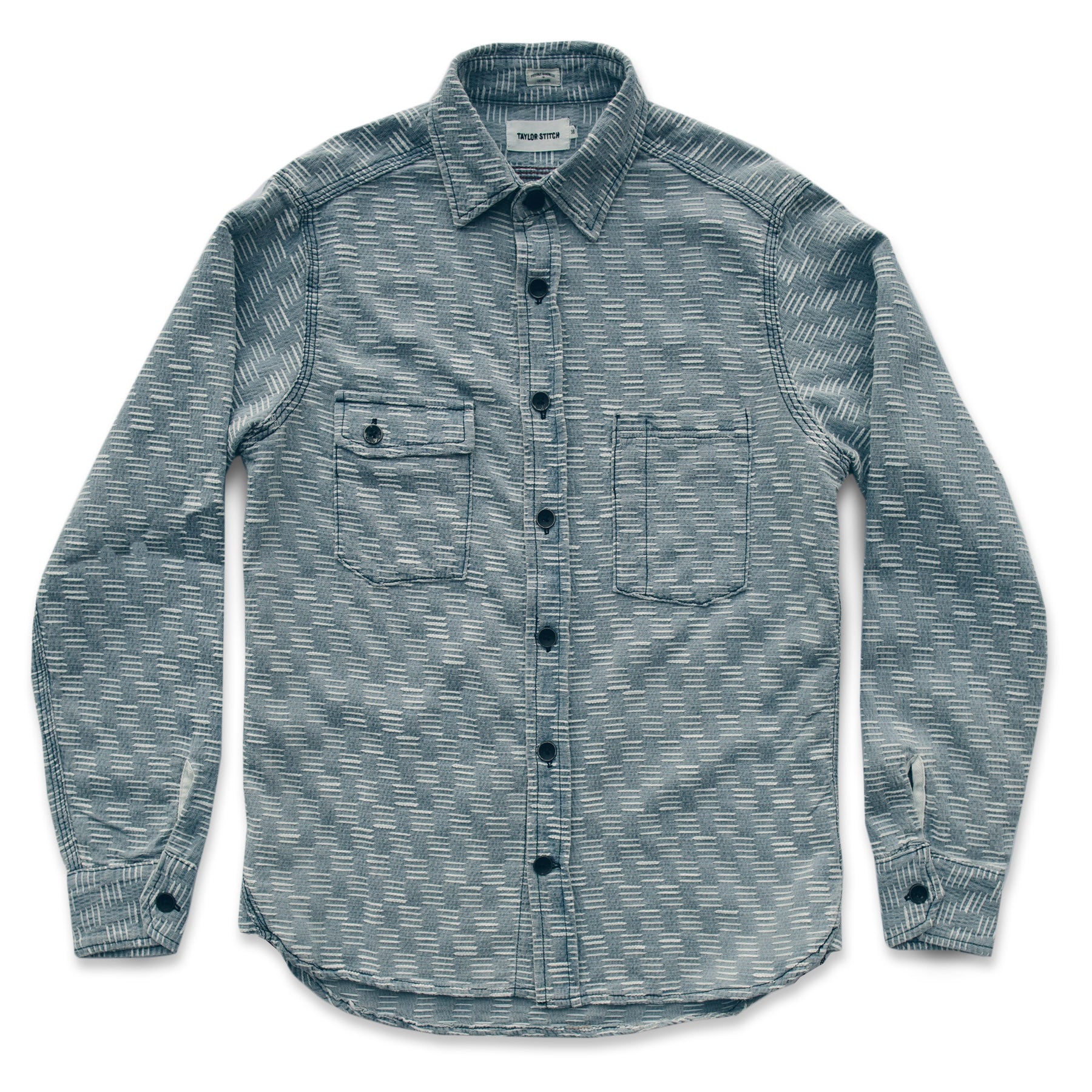 The Utility Shirt in Washed Indigo Jacquard: Alternate Image 6, Wovens by Taylor Stitch